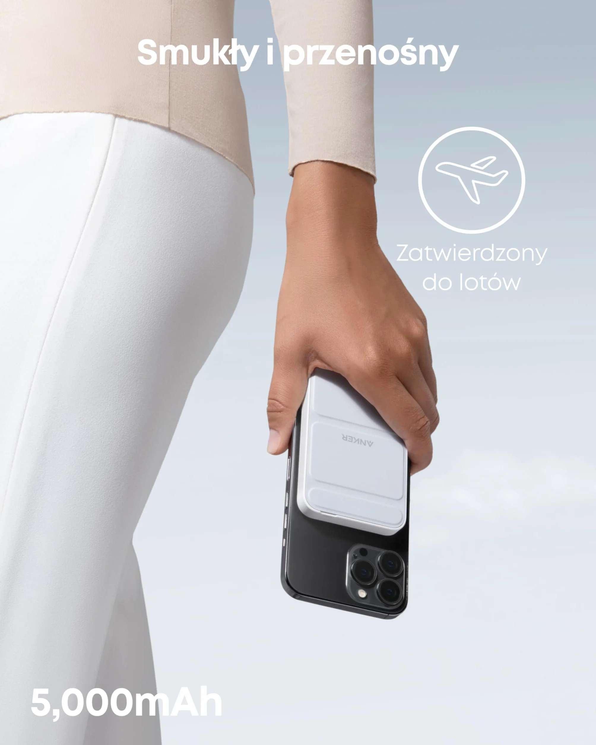 Anker Power Bank 622 Magnetic Battery MagGo 5000 mAh USB-C bezprzewodowa ładowarka do iPhone 16/15/14/13