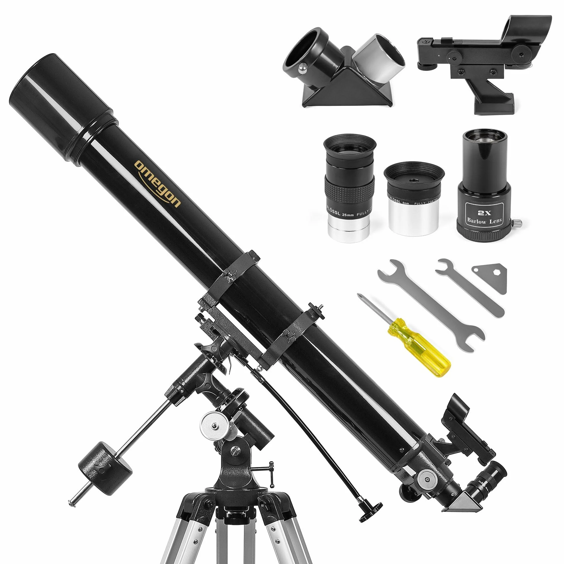 Teleskop Omegon AC 90/1000 EQ-2 Refraktor 90 mm 1000 mm