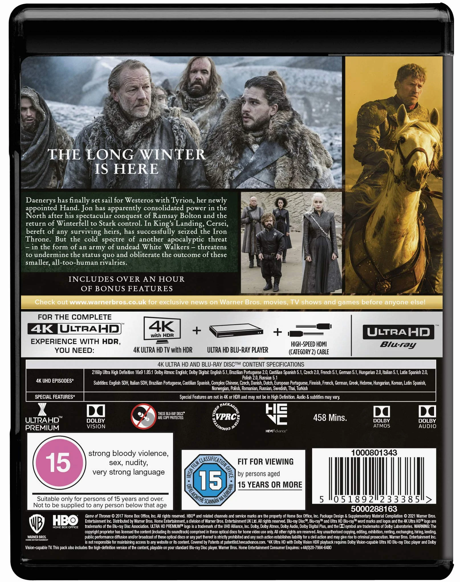 Game of Thrones: Season 7 [4K Ultra HD] [2017] [Blu-ray] [Region Free]