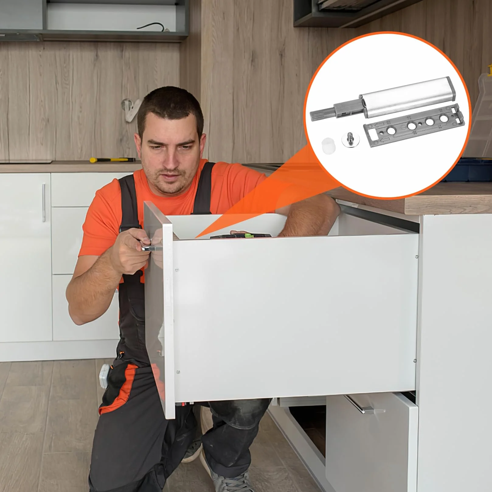 Otwieracz do drzwi ciśnieniowych Push to Open, 8 sztuk otwieraczy drzwi do szafy, amortyzatorów, magnetycznych mebli, szafy, szuflady, zatrzasków sprężynowych, zatrzasków magnetycznych, zatrzasków