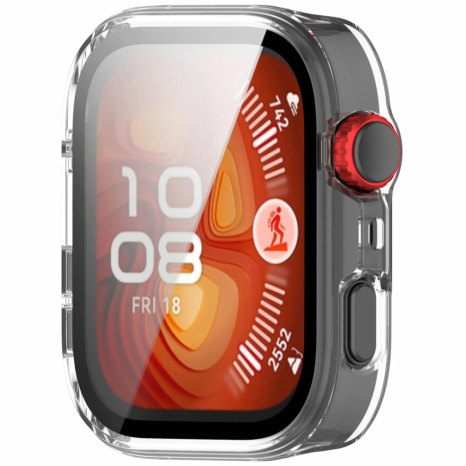 Etui ochronne FTRONGRT do Huawei Watch Fit 4 Pro, PC + folia, przezroczyste, odporne na zarysowania