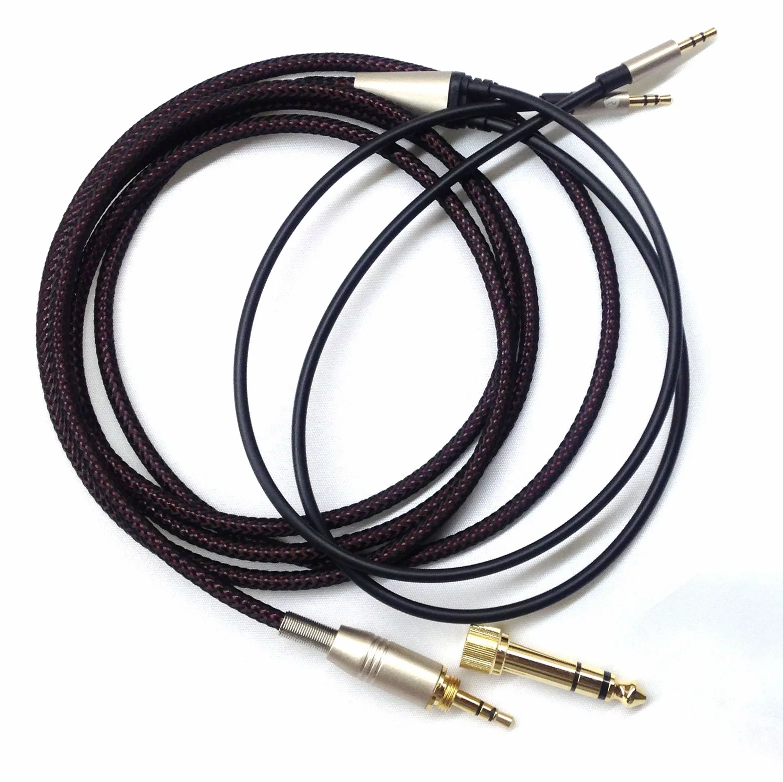 Hifiman zamienny kabel słuchawkowy HE400S HE-400I HE560 3,5 mm adapter 6,35 mm 2,5 mm przewód audio HIFI czarny 2 m