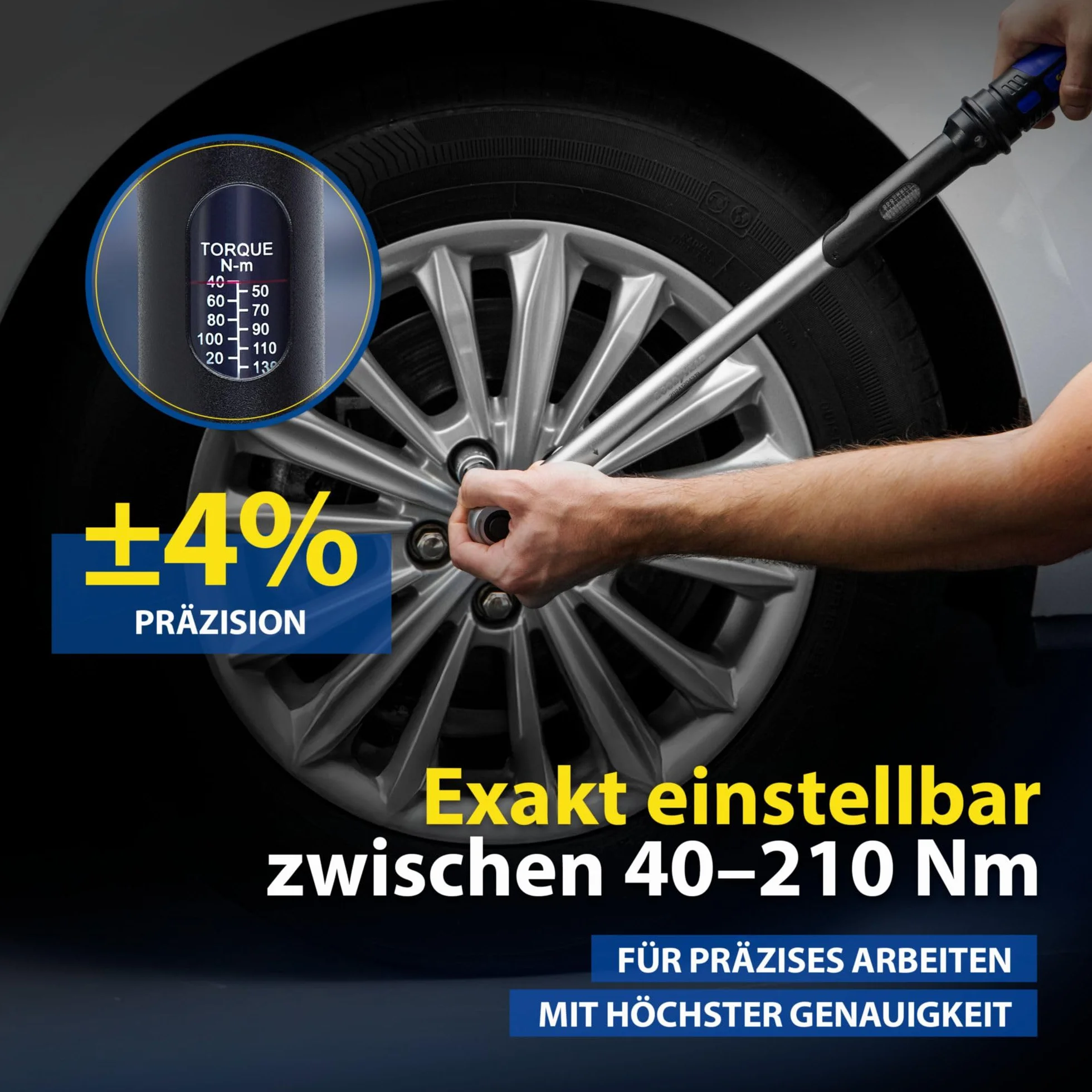 Goodyear 75522 Klucz Dynamometryczny, Wielokolorowy, 4 Elementy