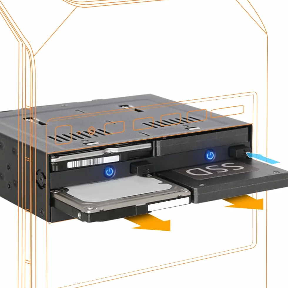 ICY DOCK MB014SP-B R1 stacja dokująca Hot Swap do 4 x 2,5 cala SATA/SAS SSD/HDD czarny