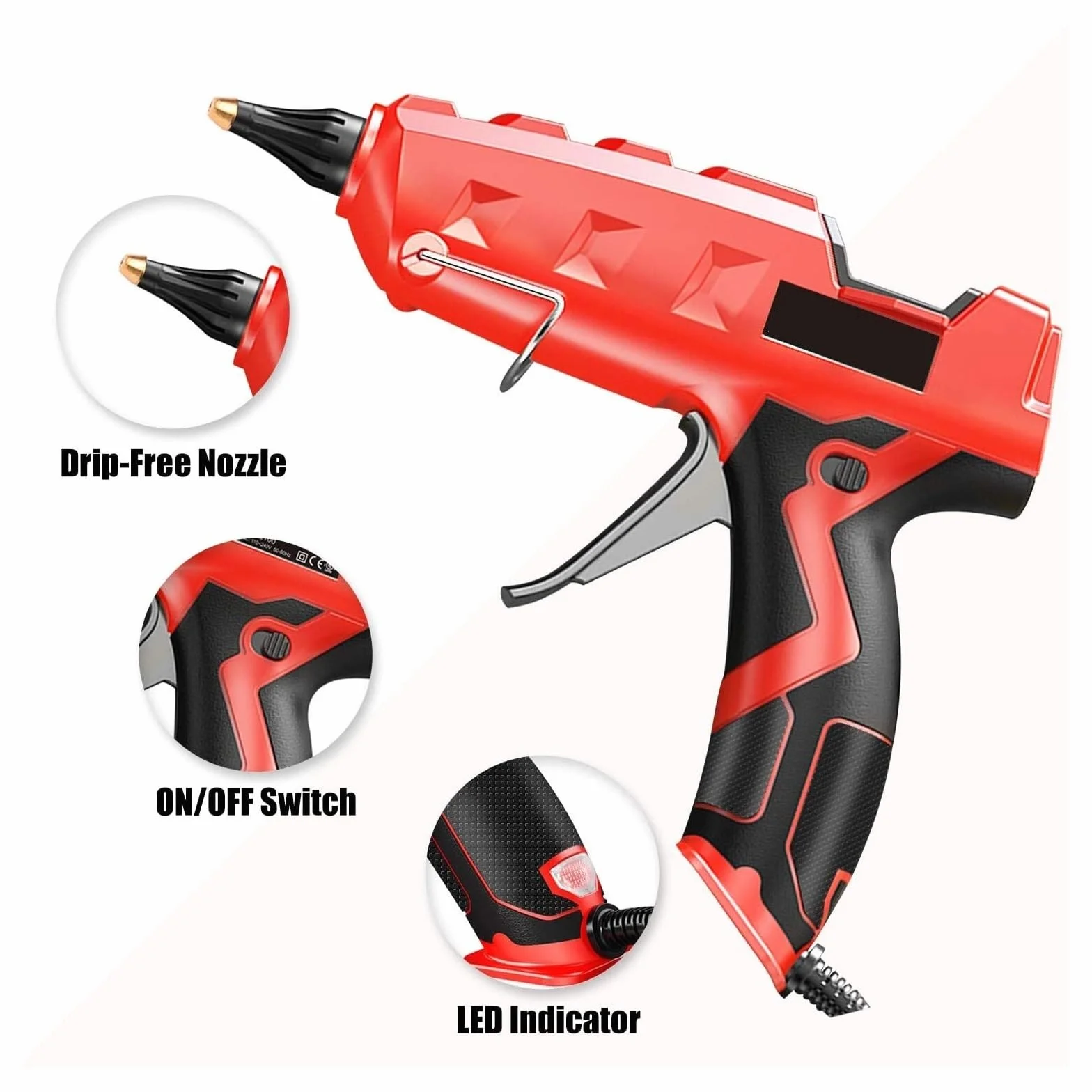 Pistolet Do Klejenia Na Gorąco 100W Heavy Duty Pełnowymiarowy Zestaw Pistoletów Z 20 Szt. Kleje W Sztyfcie Dla Majsterkowiczów Projekty Artystyczne I Rzemieślnicze Uszczelnianie Szybkie Nagrzewanie