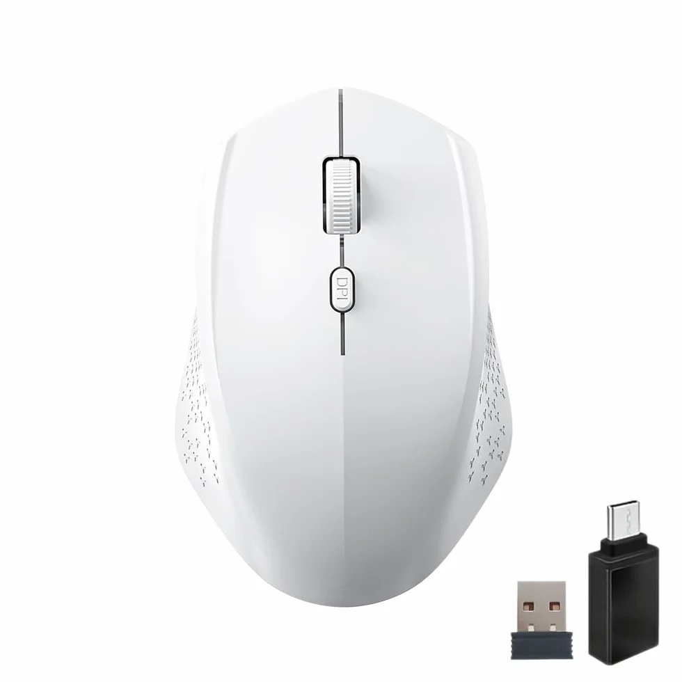 Mysz bezprzewodowa Dual Mode 2,4G USB Bluetooth Ergonomiczna Regulowane DPI 800/1200/1600