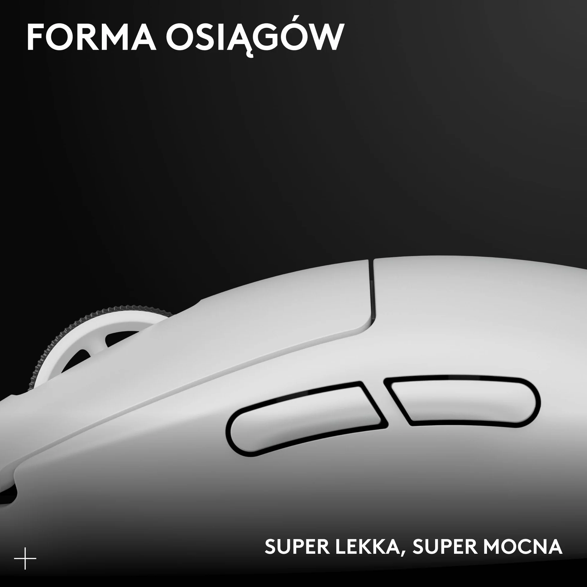 Logitech G PRO X SUPERLIGHT 2, bezprzewodowa mysz do gier, 60 g, 44 tys. DPI, 8 kHz, USB-C, PC/Mac-Biały