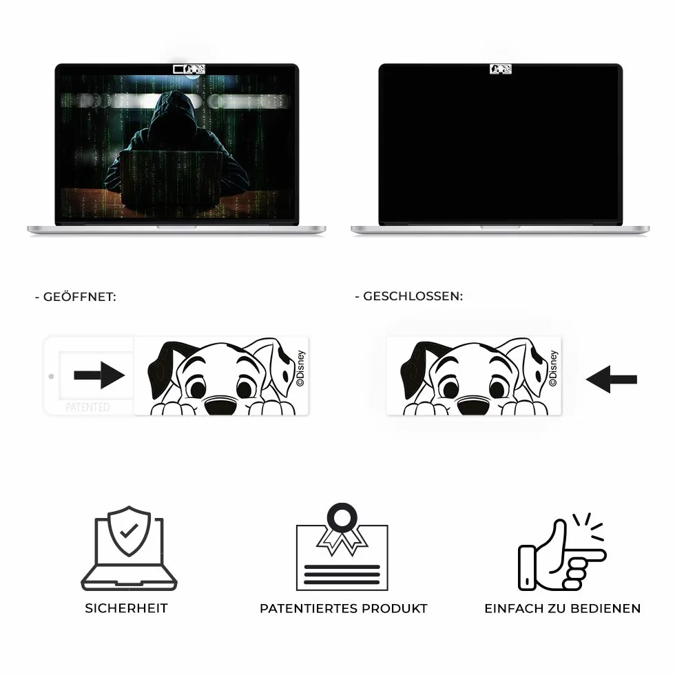 Oryginalna zaślepka do kamery komputerowej Disney Dalmatyńczyk, camera cover do laptopa i tabletu