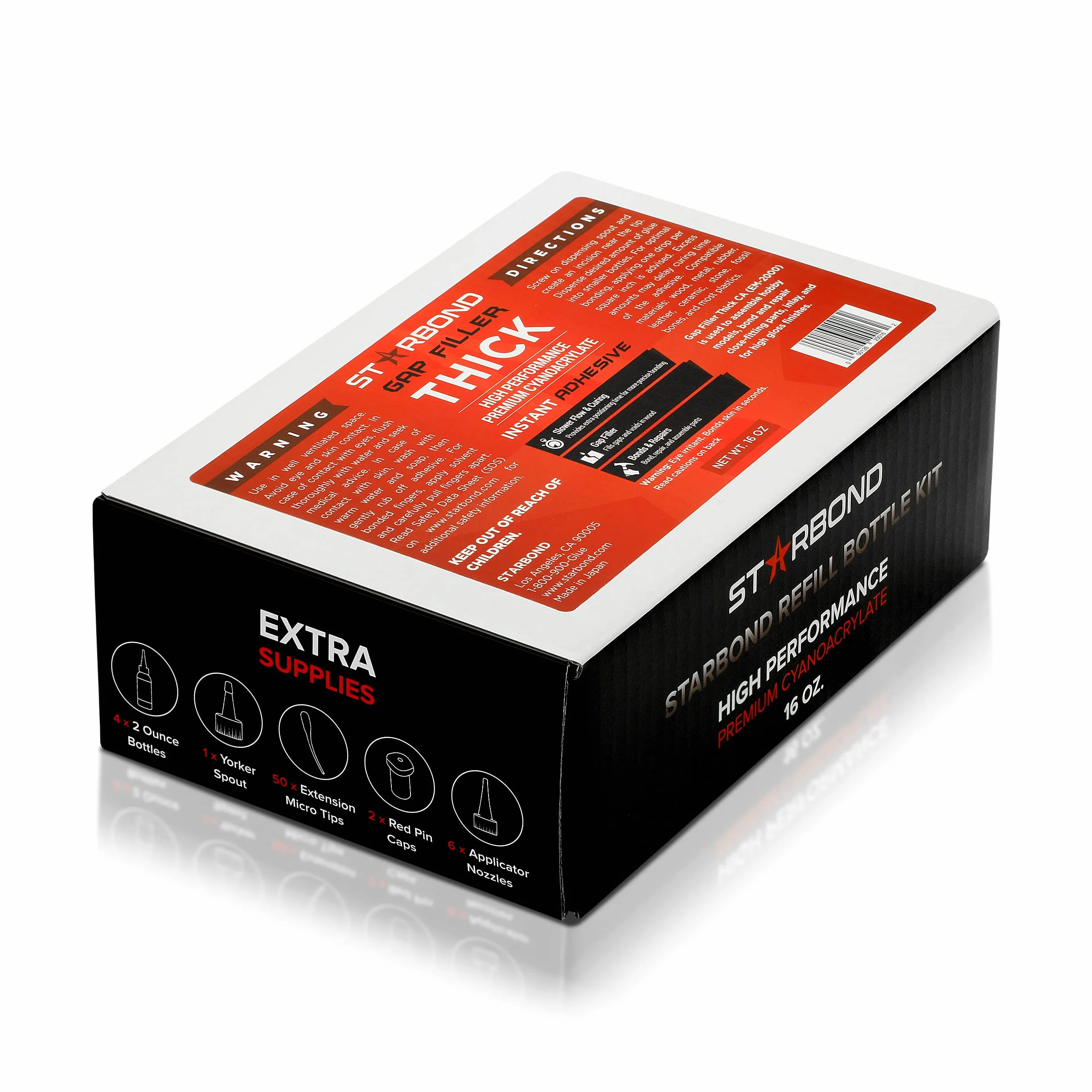 STARBOND 473.6 g Gruby CA Glue Kompletny zestaw uzupełniający (453 gramów) - Premium cyjanoakrylowy klej do łączenia połączeń ukośnych, obróbki drewna, stolarstwa, łucznictwa