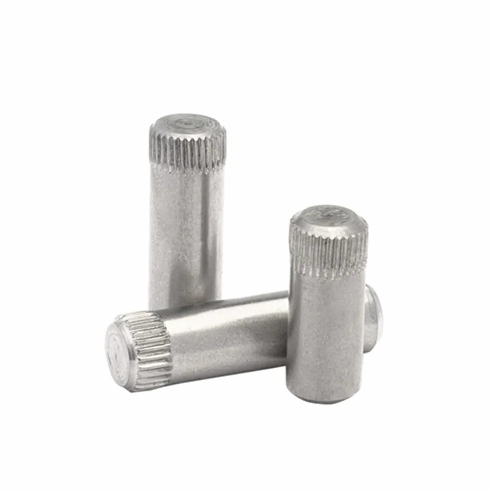 50 szt. radełkowanych kołków osi ze stali nierdzewnej 304, 8 x 30 mm do łączników elektrycznych.