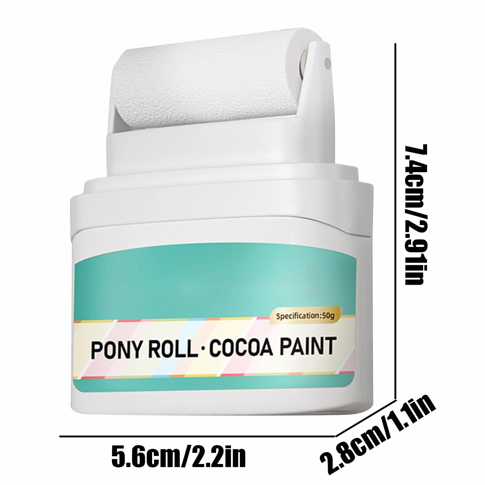 Wall Rolling Paint, House Facade Roller Paint, 2.91x2.2x1.1 Water Based White Repair, Compact and Easy to Use, Integrated Coating Roll for Cleaning Stains & Graffiti