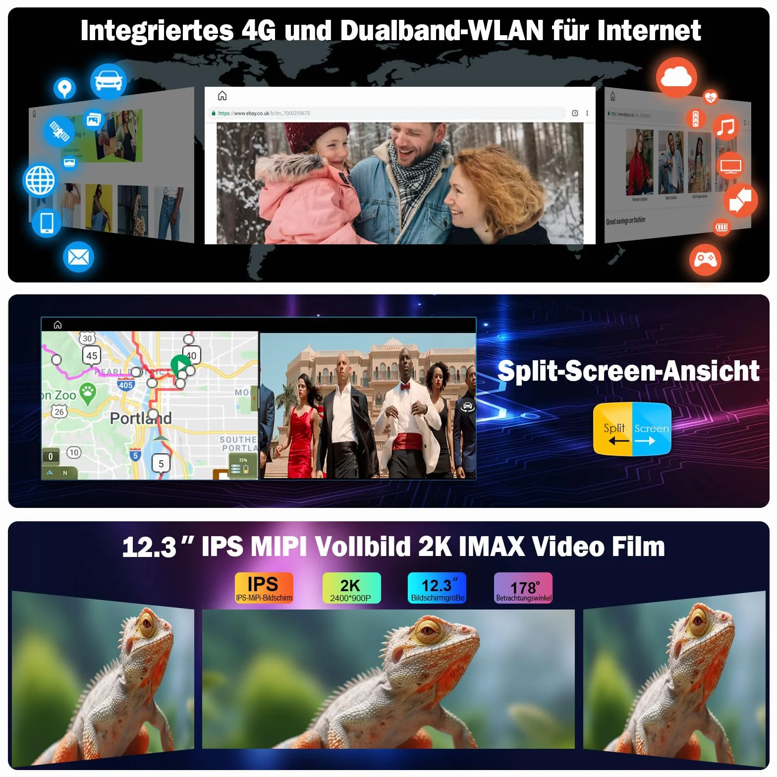 Radio samochodowe Android 14 8GB 128GB Qualcomm 8-rdzeniowy Carplay do BMW X3 F25 X4 F26 NBT GPS Android Auto DAB+ WiFi IPS Bluetooth 5.0 ekran dotykowy iDrive Canbus