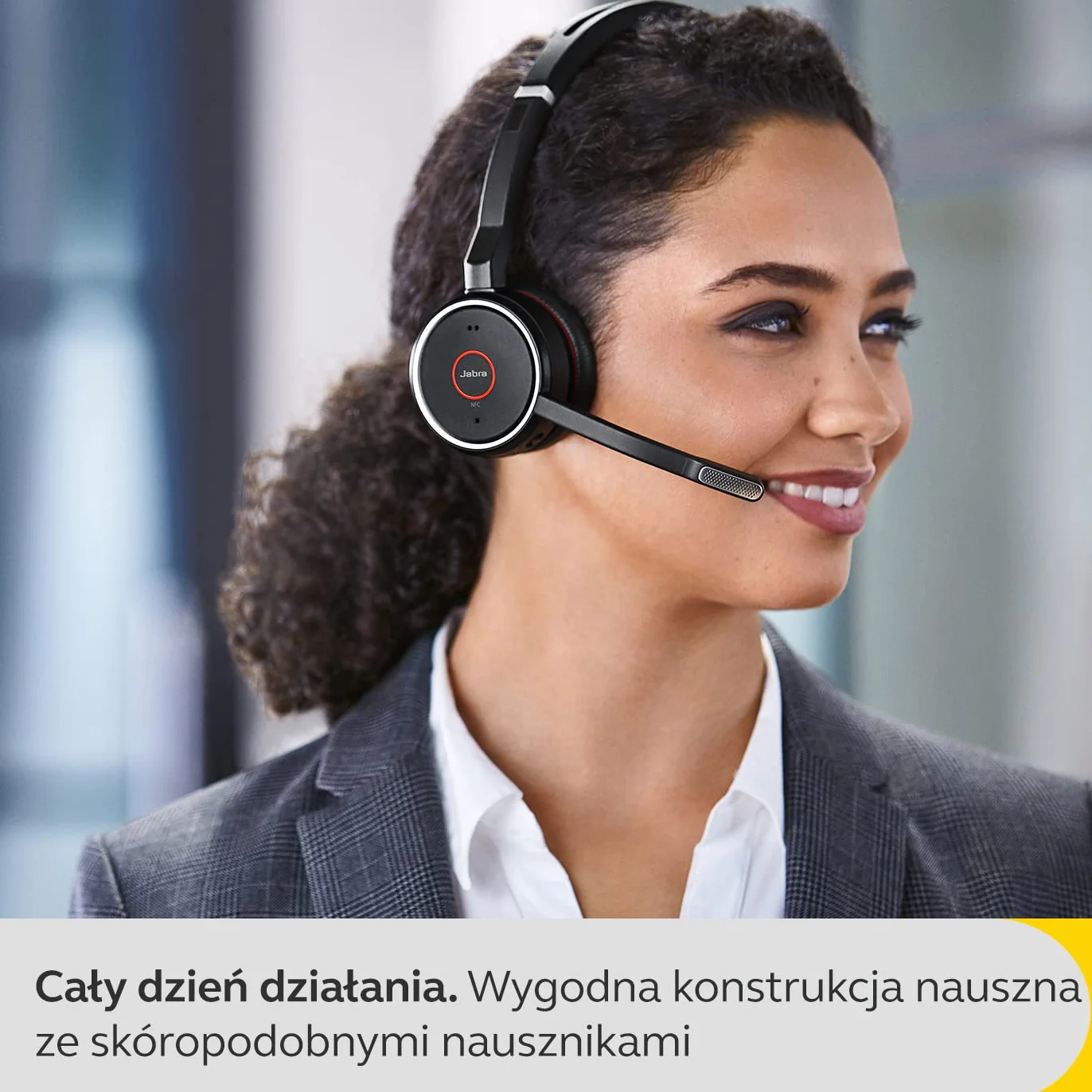 Jabra Evolve 75 SE bezprzewodowy zestaw słuchawkowy Bluetooth stereo, aktywna redukcja szumów, czarny