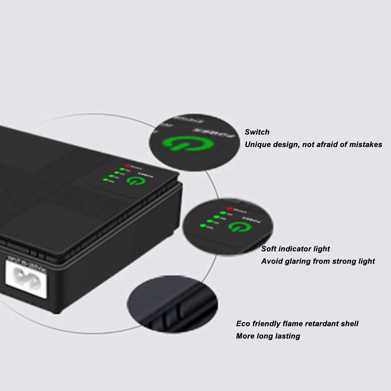 Zasilacz Awaryjny 10400mAh UPS 5V 9V 12V 2A POE 15V 24V 1A do Routera Modemu Kamery