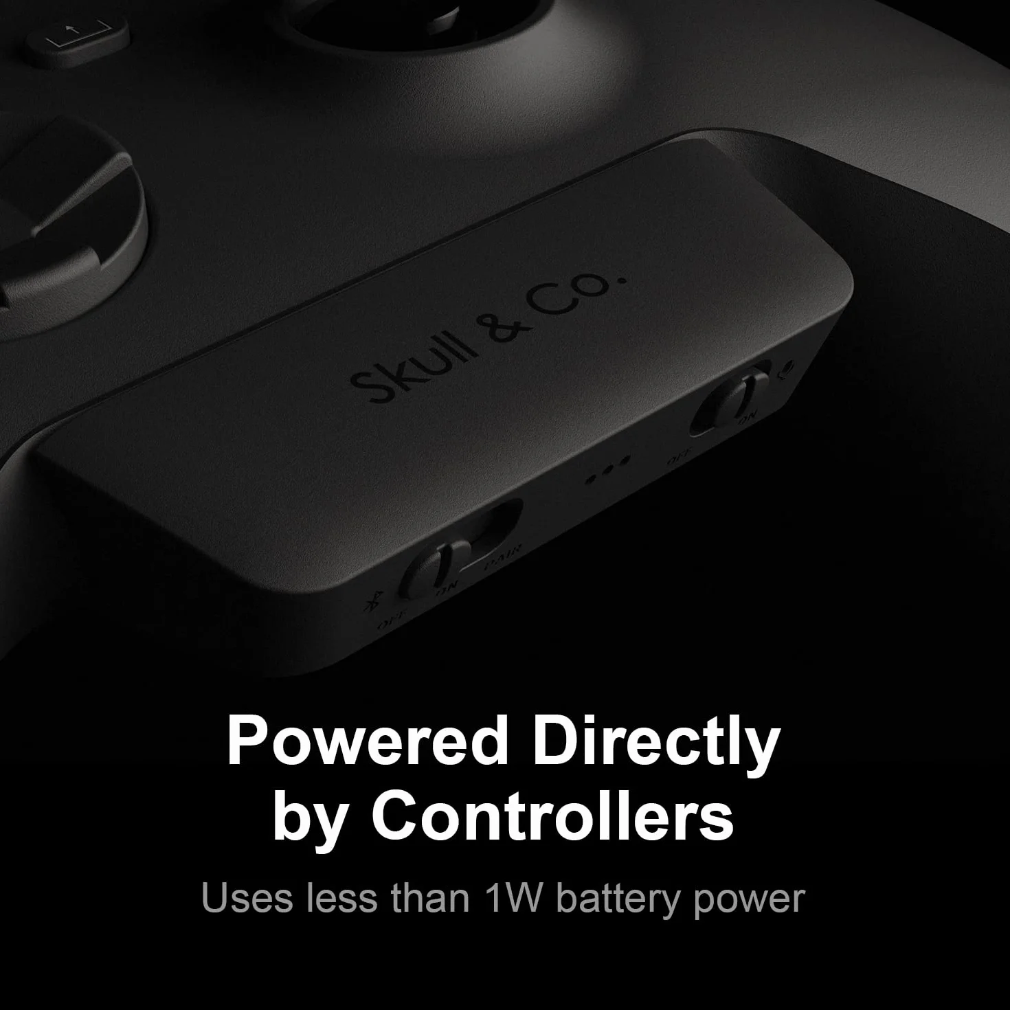 Skull & Co. AudioBox dla Xbox (XSX/XSS/Elite) Kontrolery: Bluetooth 5.0 Bezprzewodowy adapter nadajnika audio o niskim opóźnieniu - czarny