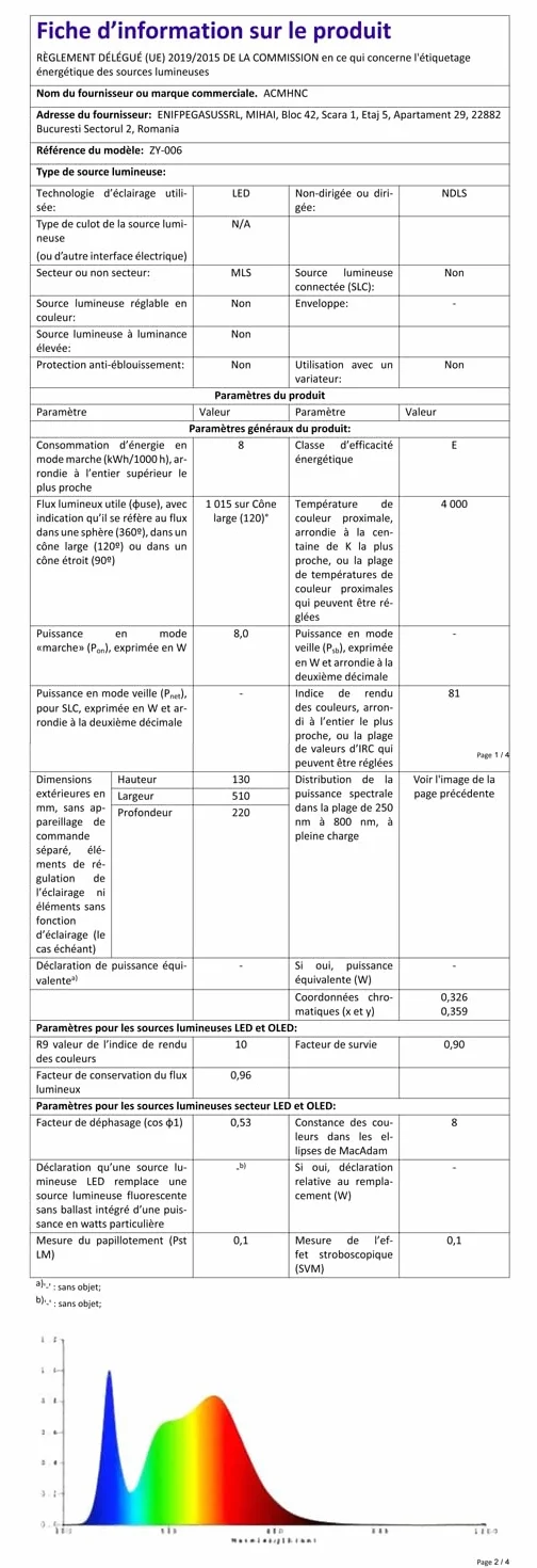 ACMHNC Lampa LED do lustra łazienki, 40 cm ściemniana lampa ścienna wewnętrzna nowoczesna z przełącznikiem dotykowym, 14 W do lustra, 3000 K/4000 K/6000 K, bez migotania
