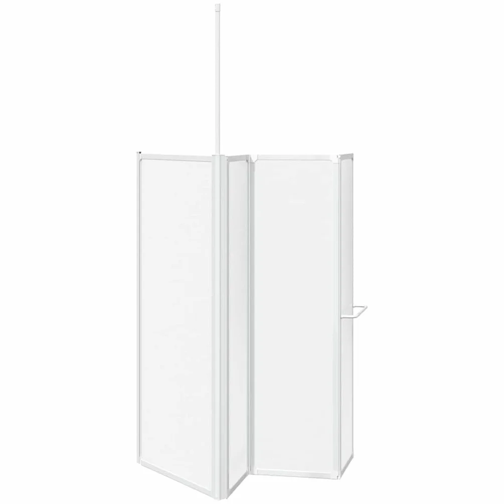 Kabina prysznicowa wanna matowa, aluminiowa 120 x 69 x 137 cm, 4 składane panele, ochrona przed pryskaniem z uszczelką i zawiasami, pasuje do łazienki i wnętrz
