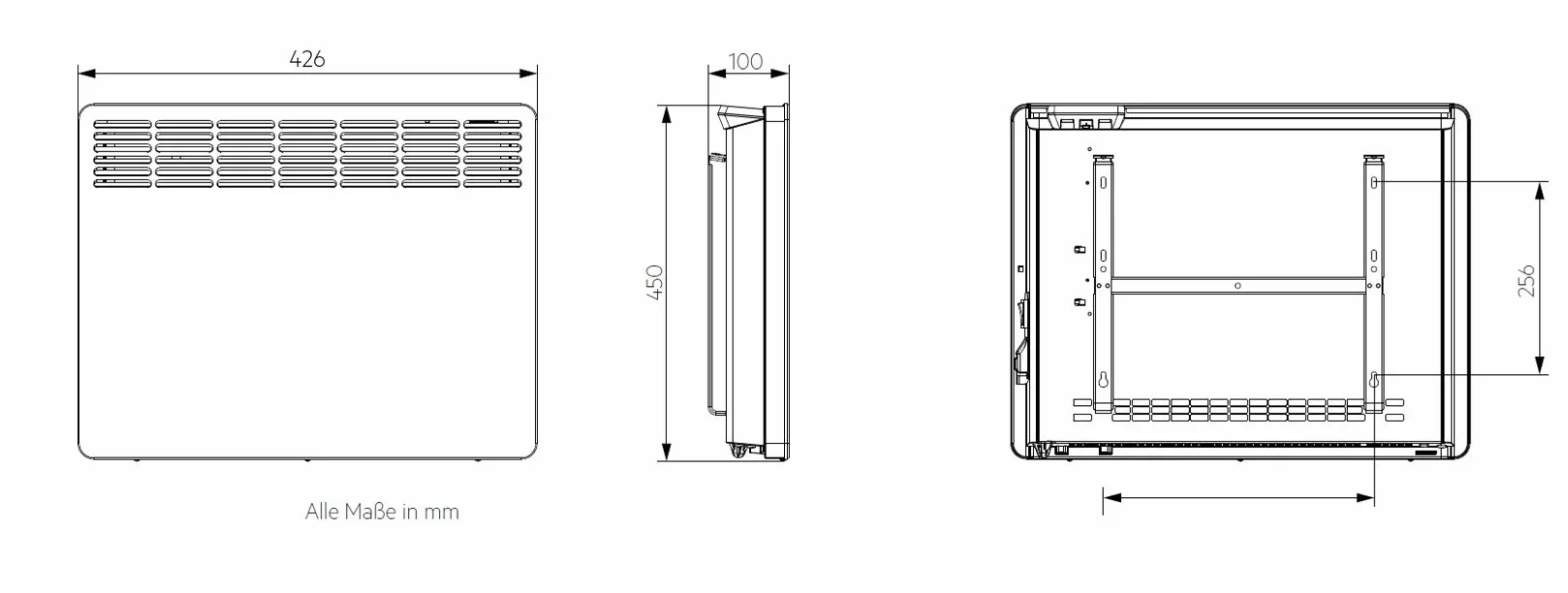 AEG Konwektor ścienny WKL 1005 1000 W na 12 m² TÜV LCD programator czasowy