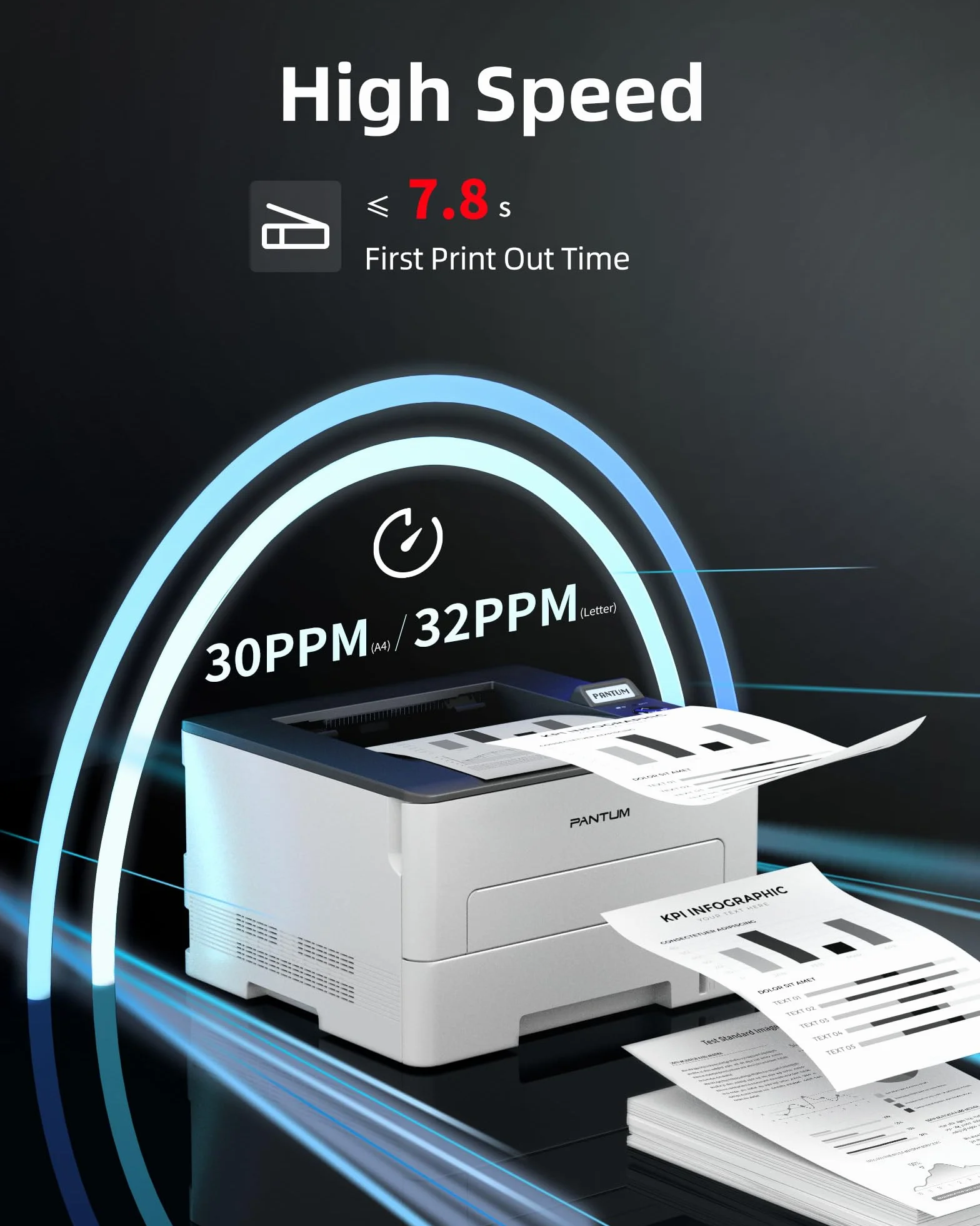 PANTUM P3018DW Drukarka laserowa Wi-Fi czarno-biała automatyczny dupleks 30 PPM A4