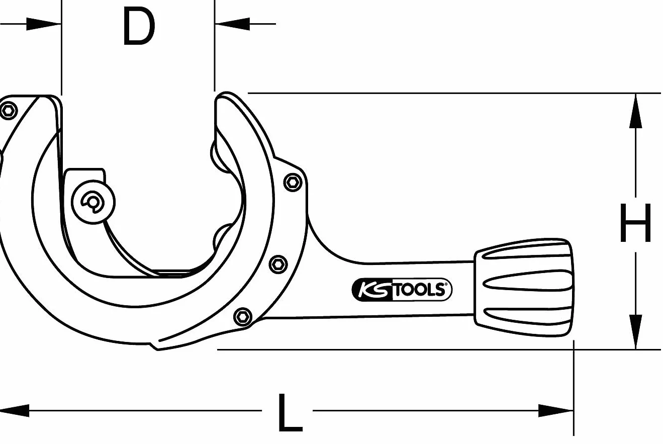 KS Tools 104.5050 Grzechotkowy obcinak do rur, 28-67mm