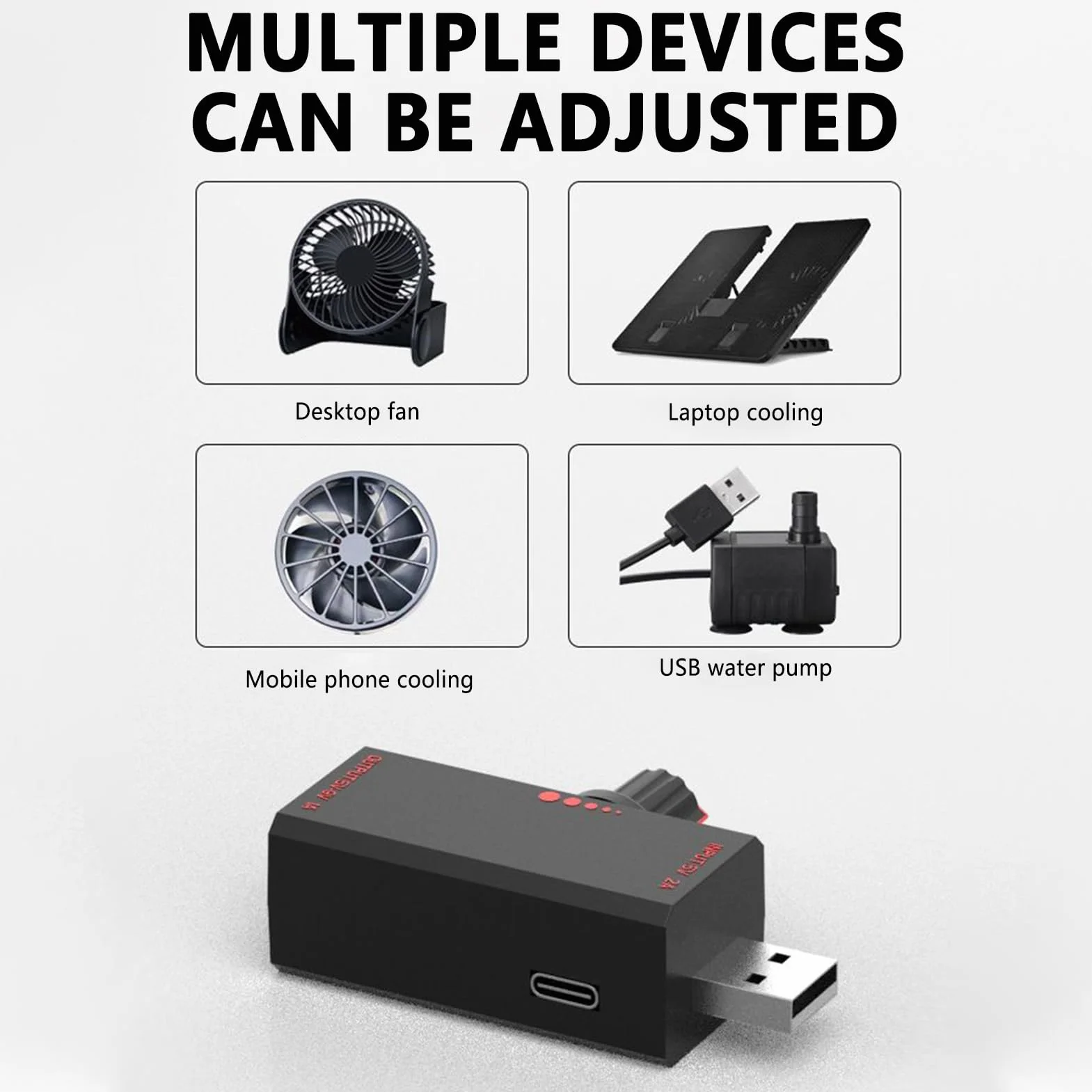 Regulator prędkości wentylatora USB 5V reduktor indukcyjny regulowany