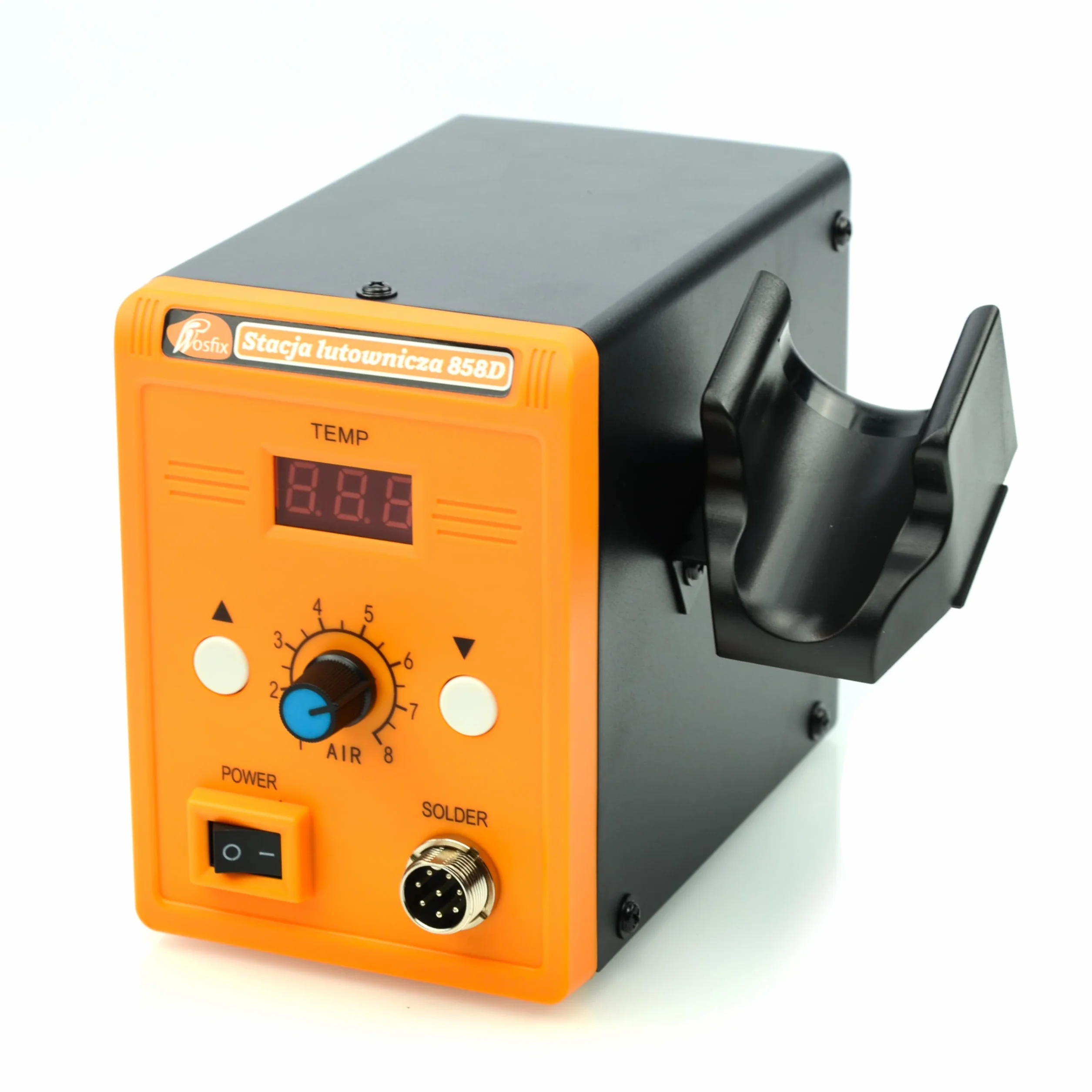 Stacja lutownicza Hot-Air 858D + pistolet do nitowania z tworzywa sztucznego w walizce + 200 nitów – wszechstronne narzędzia do naprawy elektroniki i montażu tworzywa sztucznego – Rosfix 858D