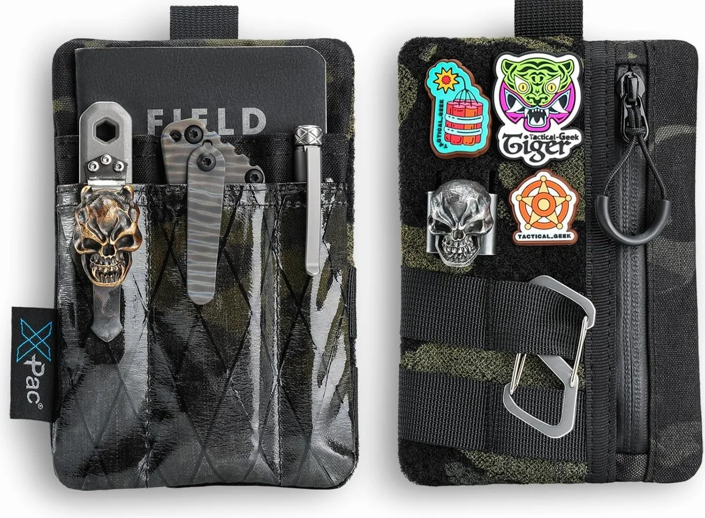 VIPERADE VE27 EDC mały organizer kieszonkowy EDC z 4 kieszeniami, mała torba na narzędzia, organizer na narzędzia EDC z powierzchnią na rzep