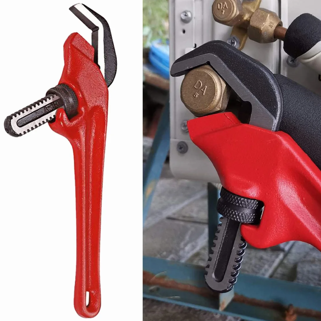 Klucz do rur o dużej wytrzymałości, konstrukcja z prostym przesunięciem do rur 1/8-5/8 cala, długość 24 cm, idealny do zadań hydraulicznych i naprawczych