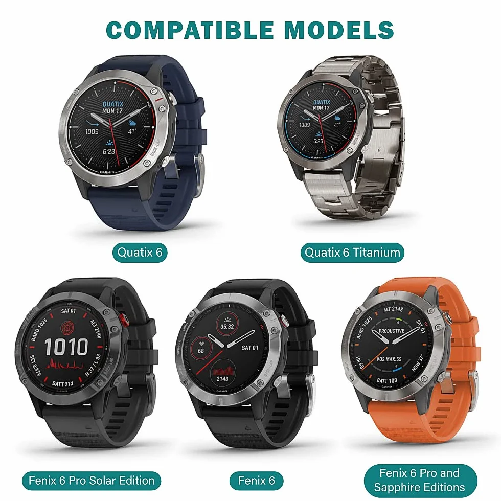 TUSITA QuickFit ćwierćobrotowy Uchwyt Rowerowy Kompatybilny z Garmin Fenix 6, Fenix 7, Epix 2