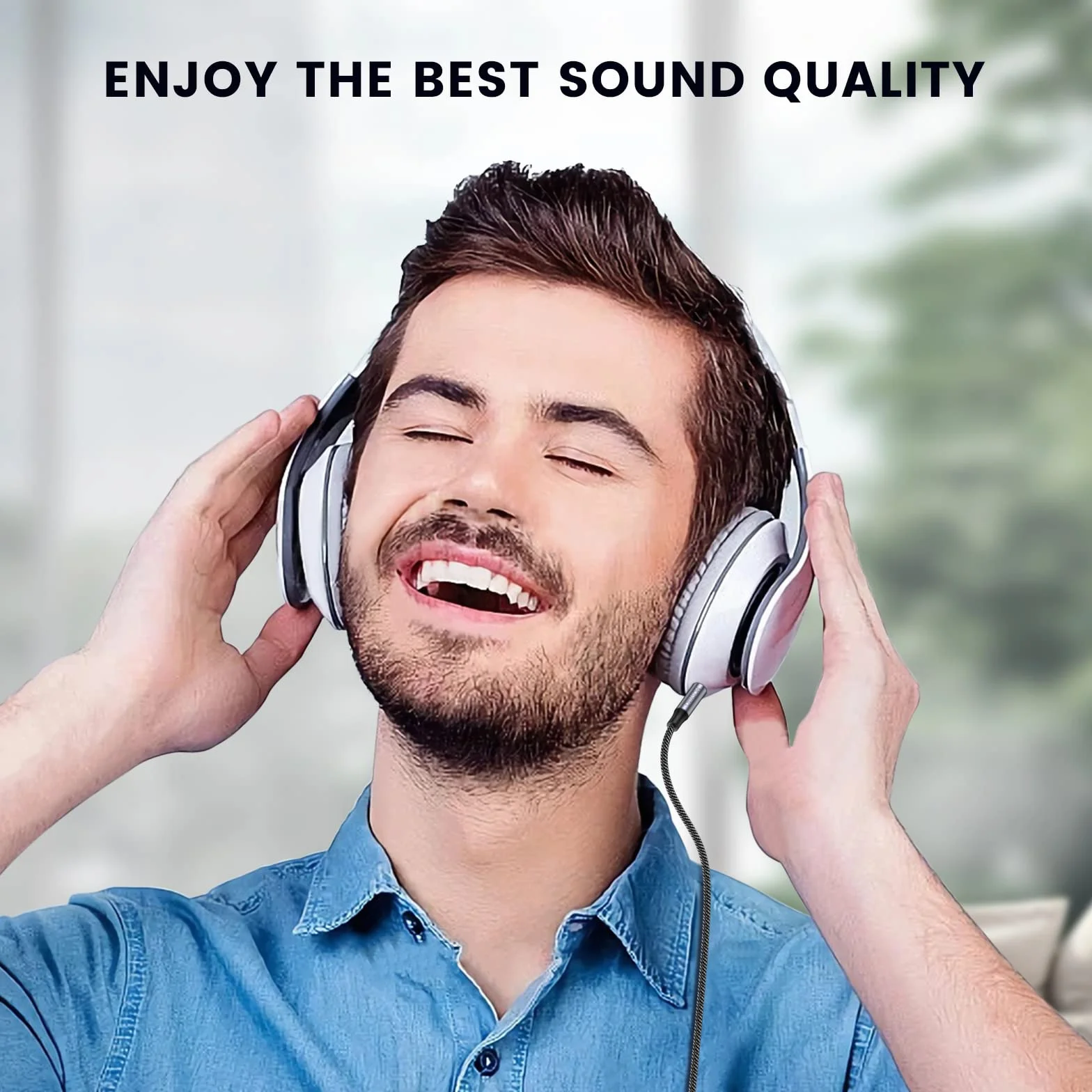 MOSWAG Kabel audio USB C na 2,5 mm, USB C na 2,5 mm, przedłużacz do słuchawek Bose QuietComfort SE, QCSE, QC45, QC35 II, QC35, QC25 i innych słuchawek