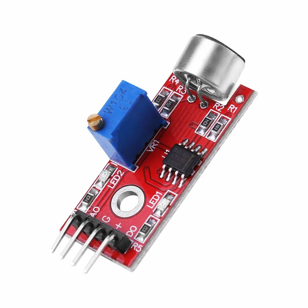 Moduł mikrofonu Akozon, moduł wzmacniacza audio o wysokiej czułości wyjście DC niski poziom szumów 20dB 3.3 V / 5 V czujnik dźwięku głosu dla