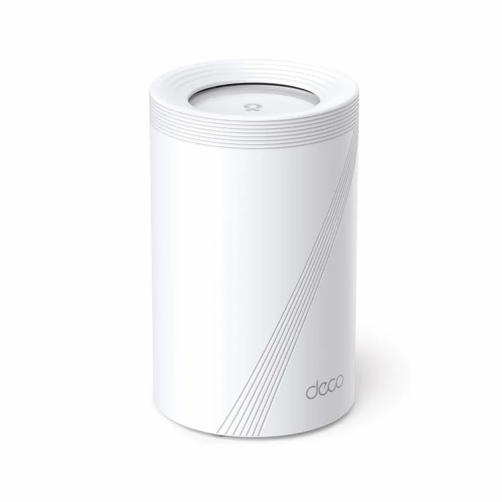 TP-Link Deco BE65 (1-Pack), Mesh Router WiFi 7 BE9300, Trójzakresowy 2.4GHz/5GHz/6GHz, 4× Porty 2.5G, AI do bezproblemowego roamingu, Niskie opóźnienia, HomeShield, Współpracuje z Alexa, Biały