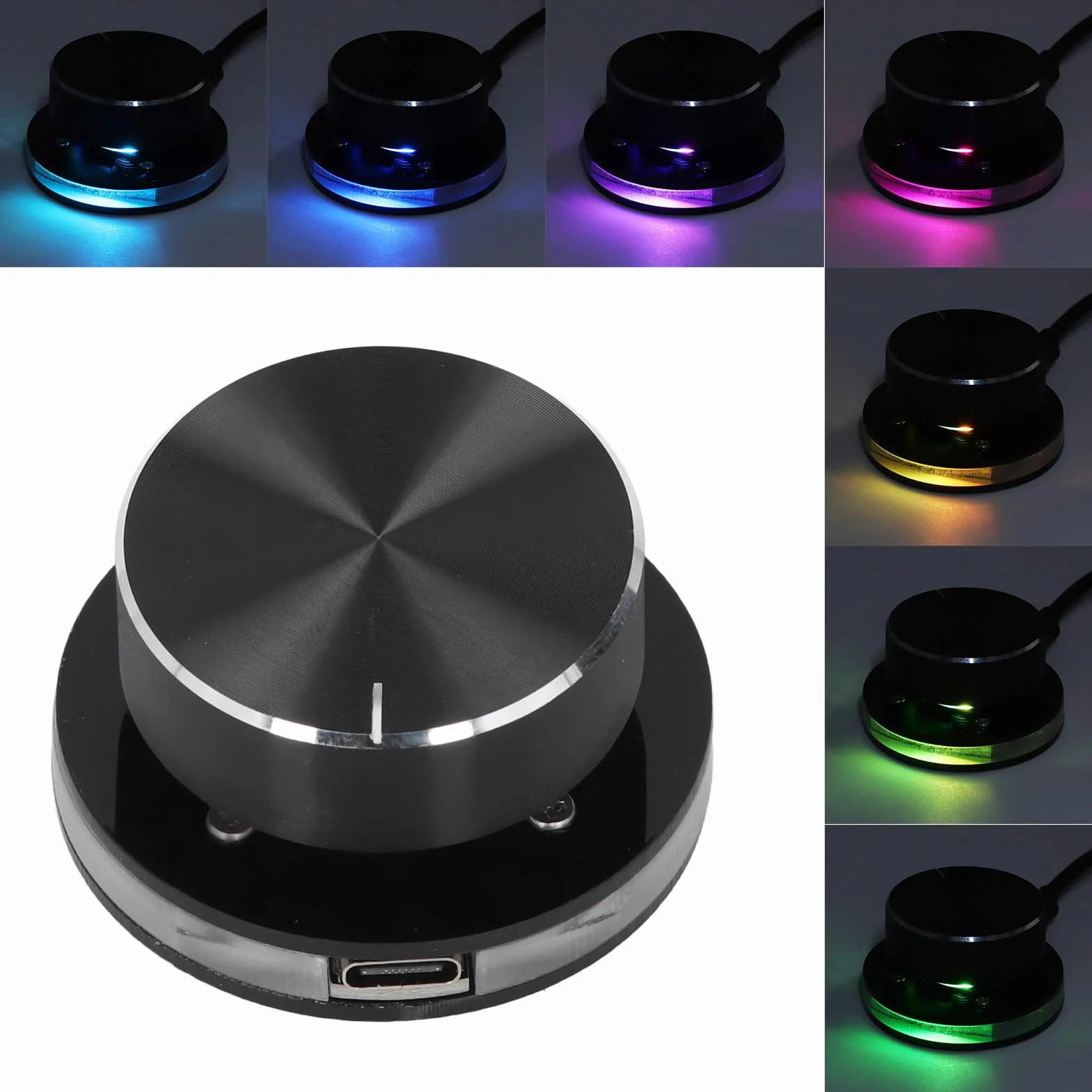 Sterncler Pokrętło Sterowania Głośnością USB z światłem RGB do Komputera Multimedia