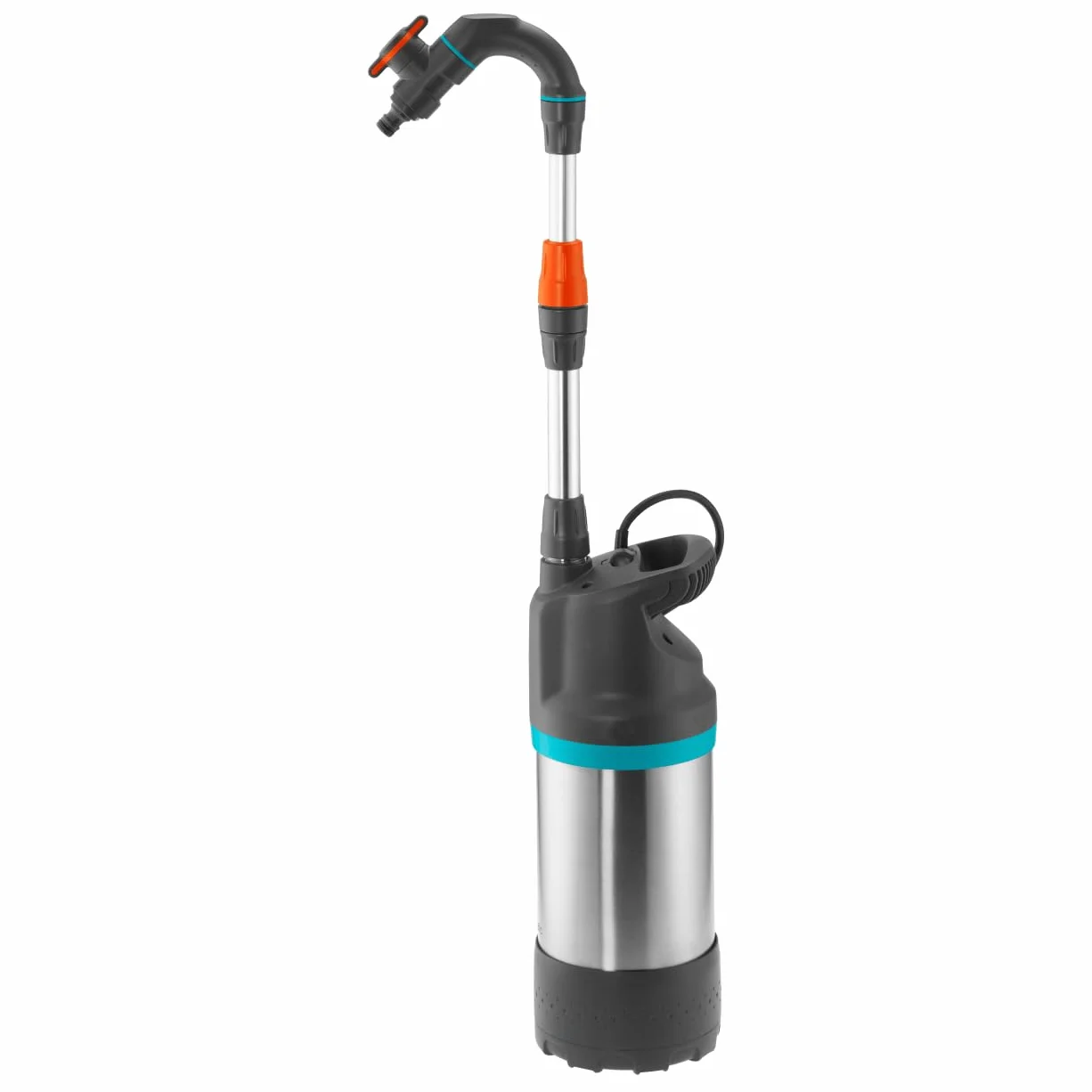 Gardena pompa do beczki na deszczówkę 4700/2 inox automatic: pompa zanurzeniowo-ciśnieniowa, z filtrem, wydajność 4700 l/h, nierdzewna obudowa, zawór do regulacji natężenia przepływu wody (1766-20)