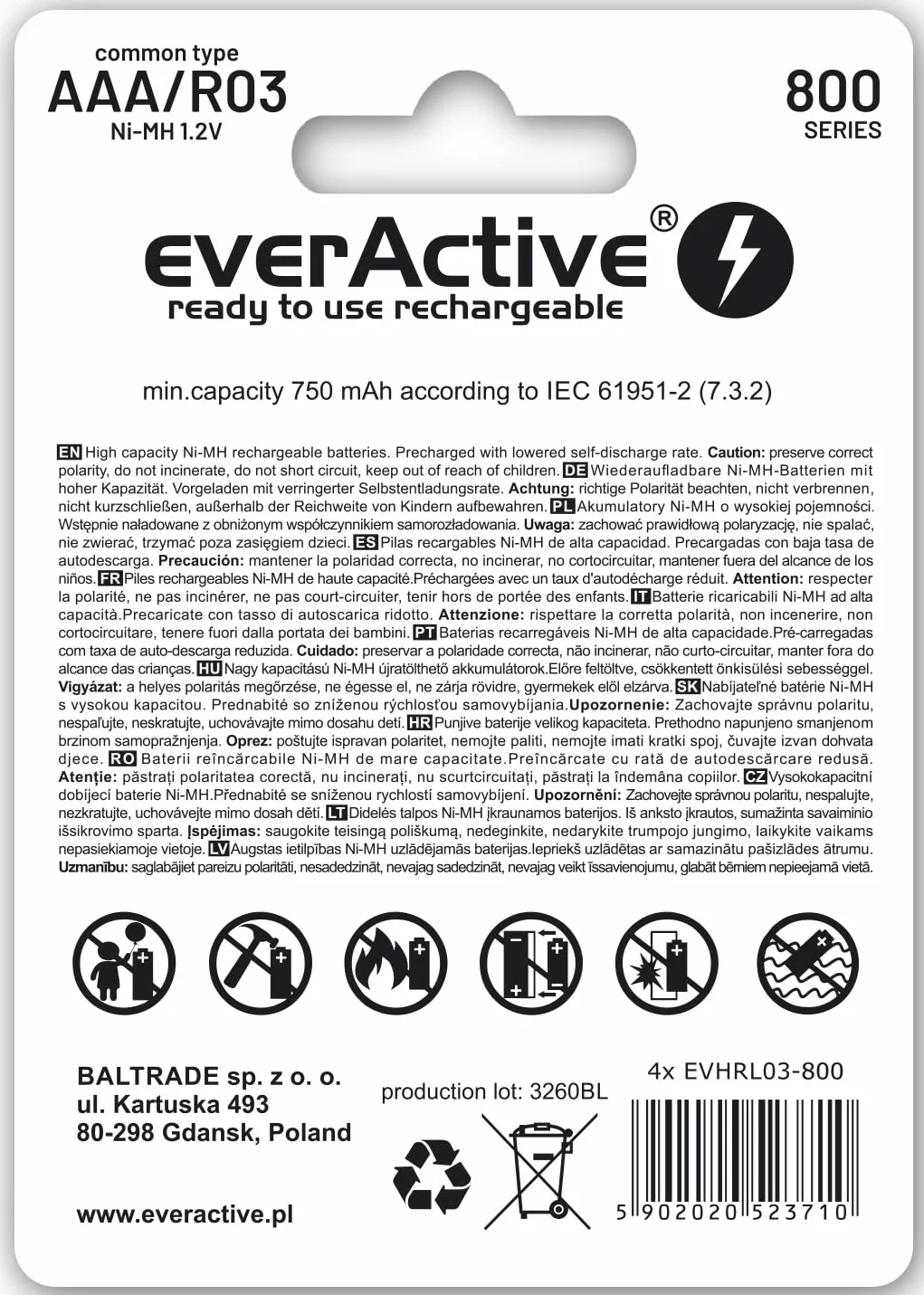 Everactive 800 Akumulator AAA 2 szt.