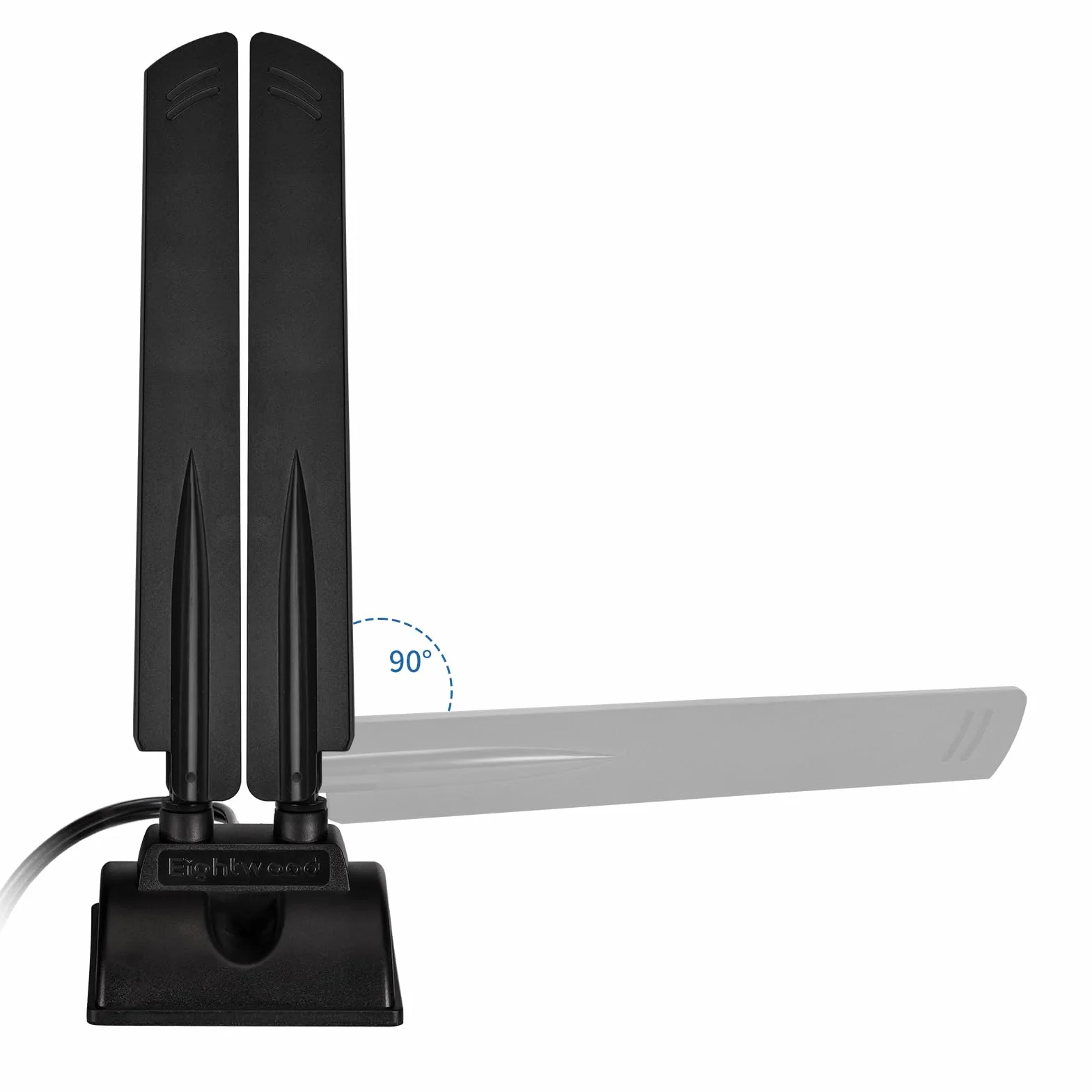 Eightwood Tri Band WiFi 6E Antena RP-SMA z magnesowym uchwytem 200 cm przedłużaczem kabla do PC Router WiFi 6