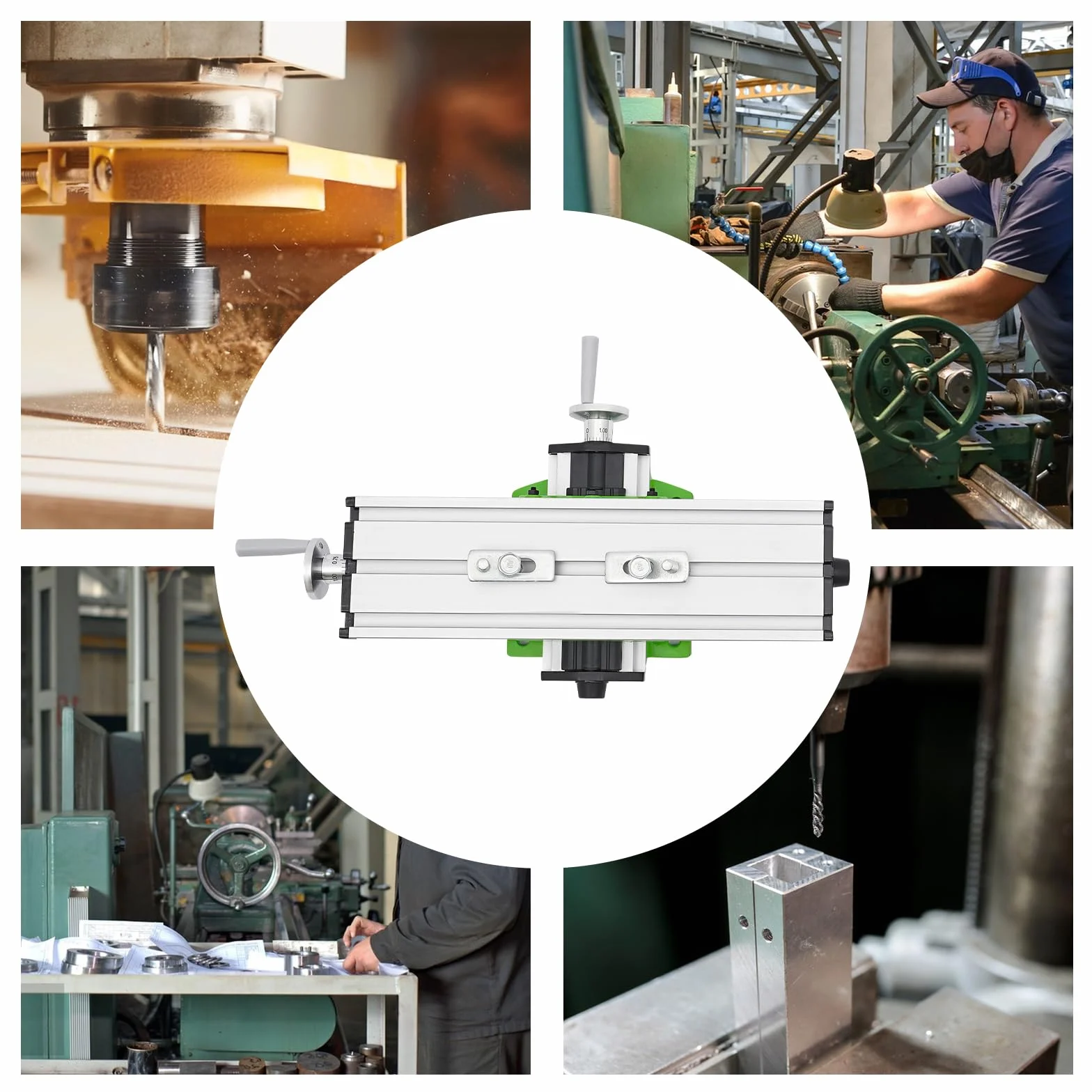 2-osiowe imadło do wiertarki krzyżowej stół roboczy stół roboczy ze stopu aluminium wielofunkcyjny do mini wiertarek stołowych, uchwytów do wiertarek elektrycznych i innych małych urządzeń