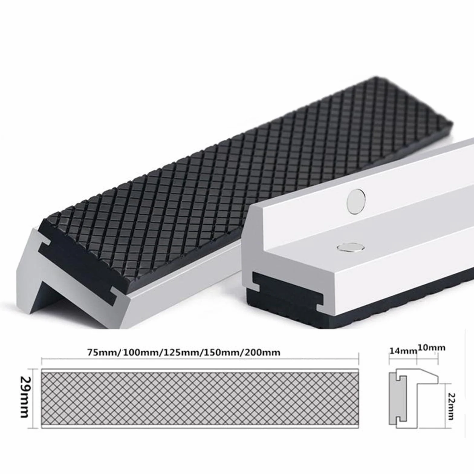 5 zestawów uniwersalnych magnetycznych miękkich szczęk imadło metalowe imadło stołowe 3 w 75 mm, 3 w 75 mm