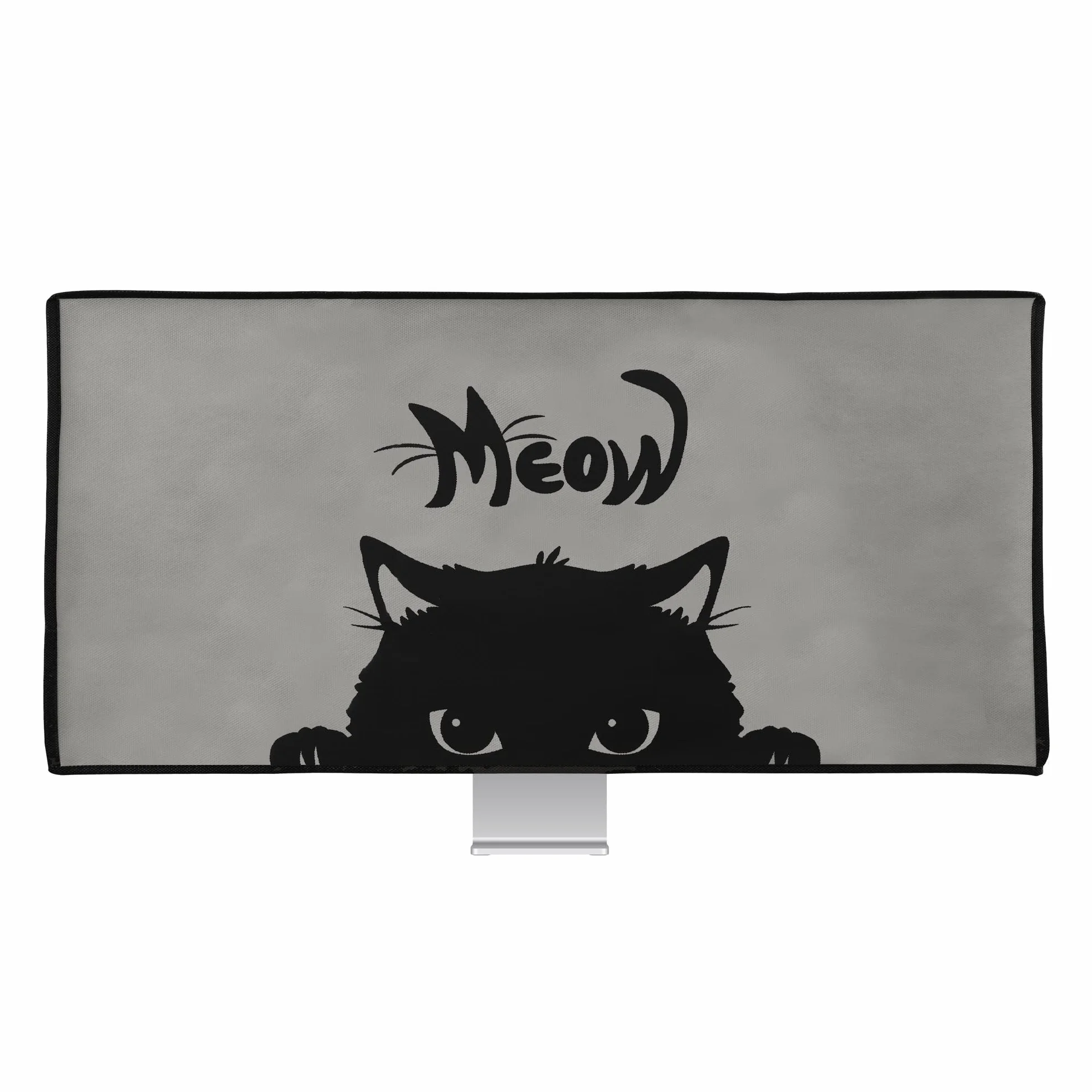 kwmobile Pokrowiec monitor 86.4-89.9 cm Meow Cat Grey/Black