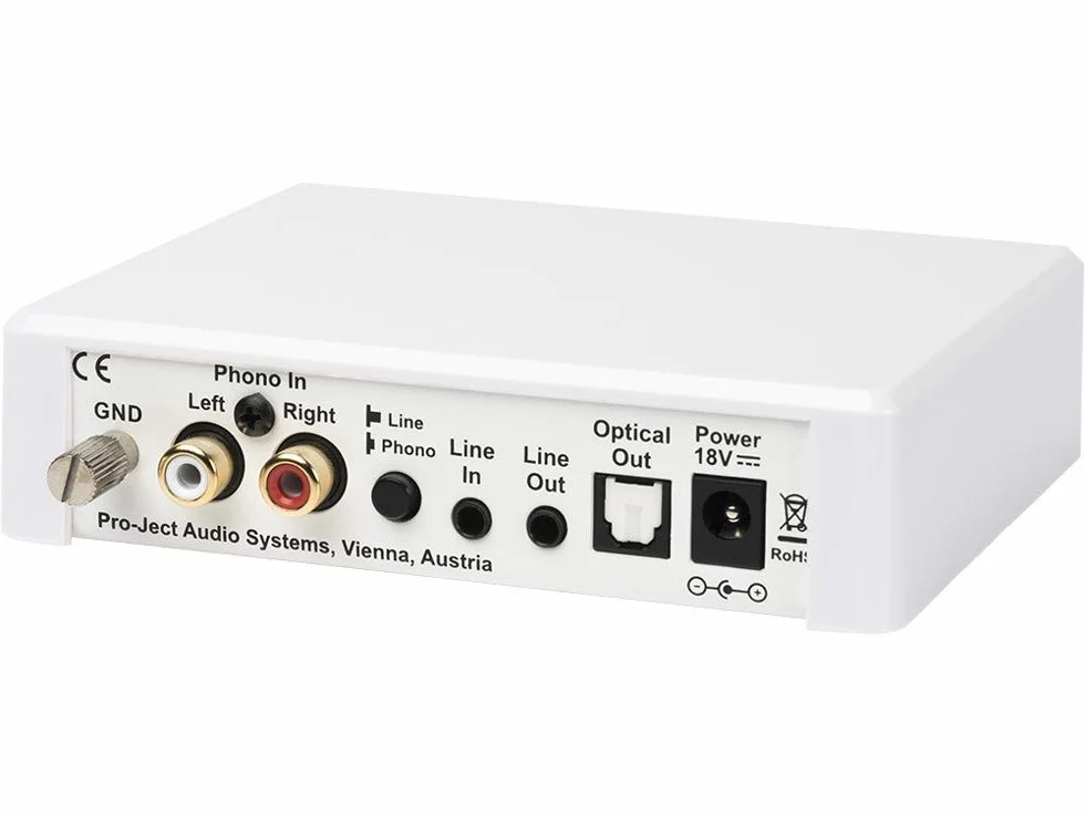 Project Optical Box E Phono (White) A/D In Phono/Line Out Line/Optical