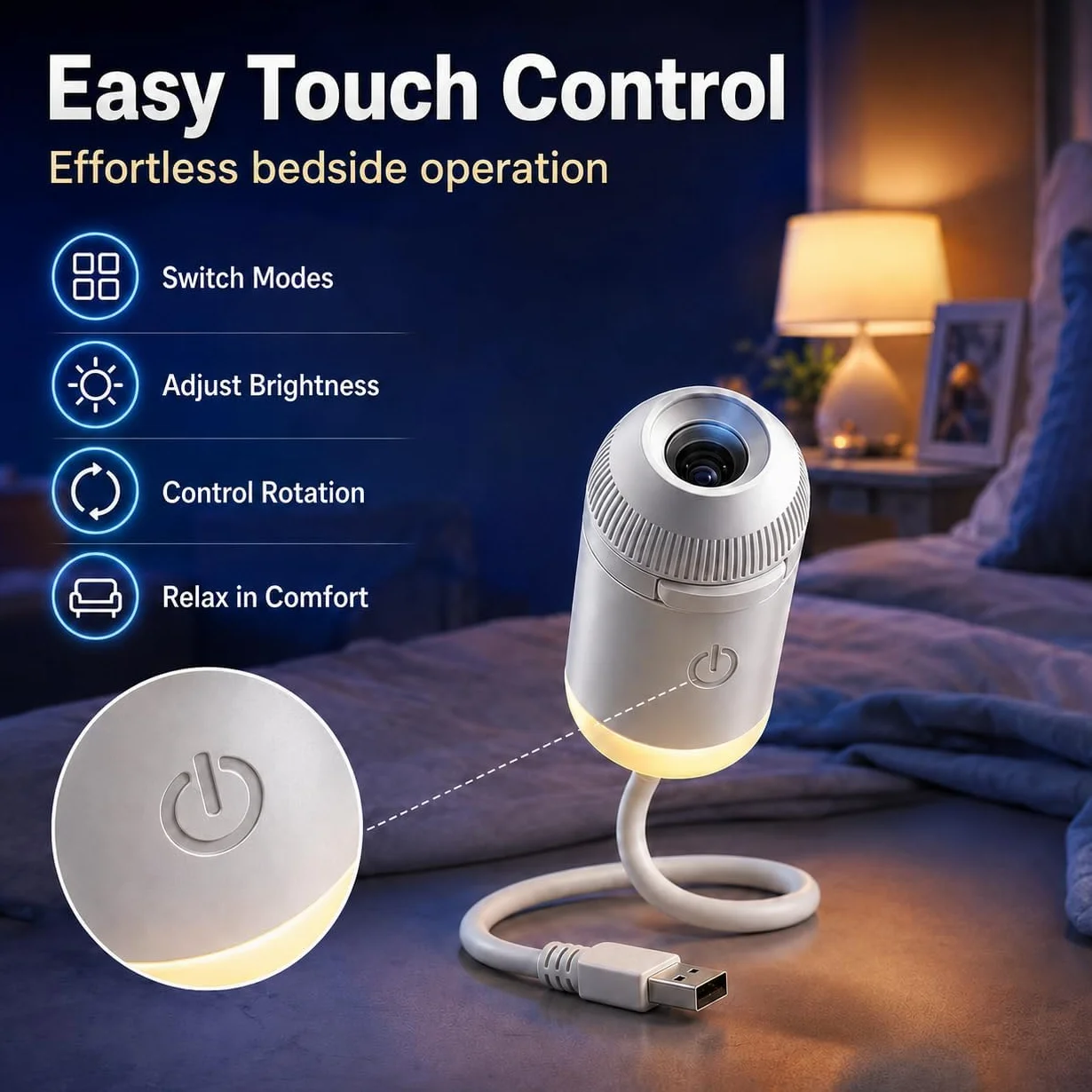 LMIX Galaxy, projektor nocny, 2 w 1, holograficzna gwiazda 5D, projektor Plug and Play, HD, gwiazda, inteligentne, dynamiczne projektory sufitowe, lampa 360°, kosmiczne gwiaździste niebo, projekcja