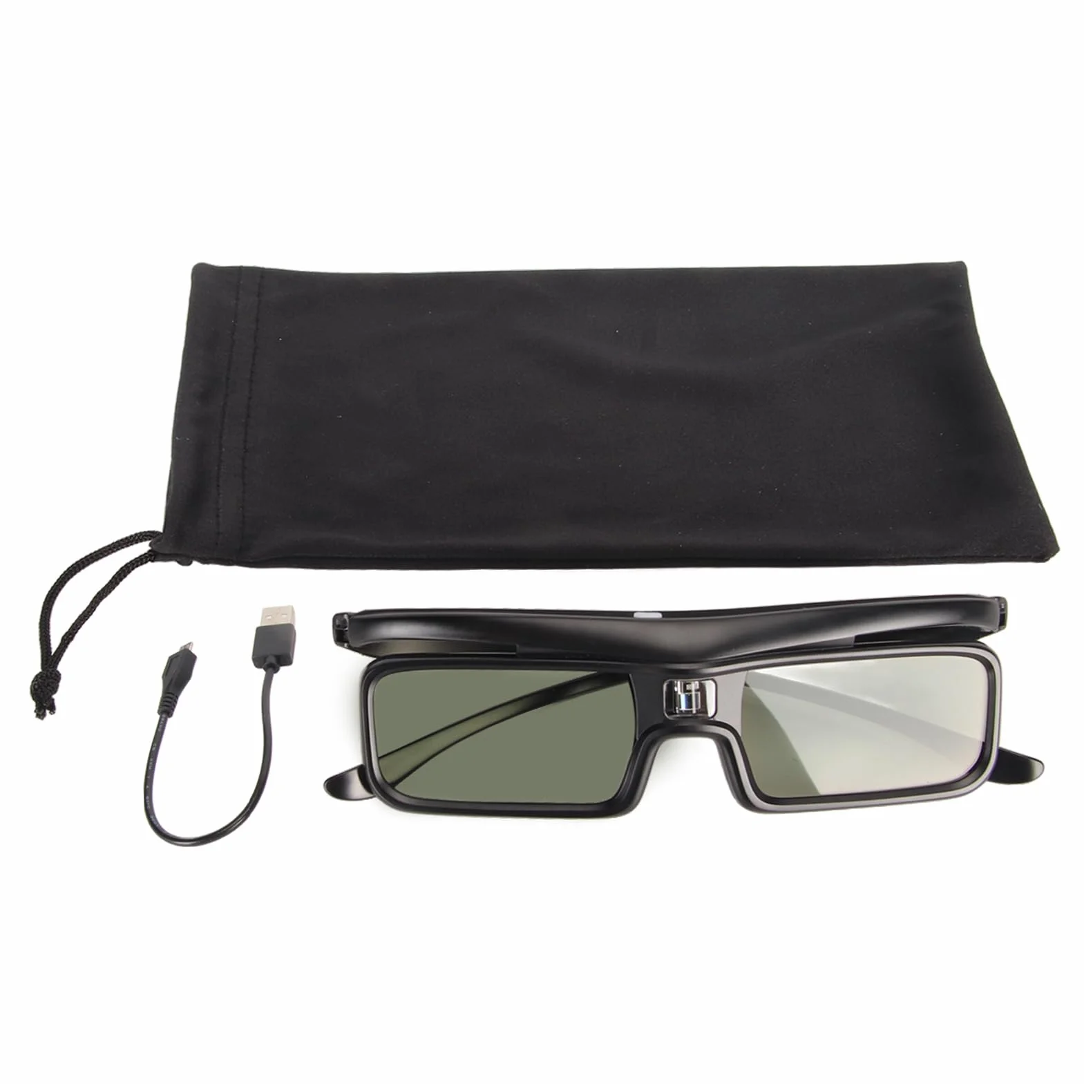 Okulary 3D DLP LINK, Odświeżanie 144 Hz, ładowalne, Aktywne Okulary 3D do Większości Projektorów DLP LINK 3D, dla dla Optoma, dla dla