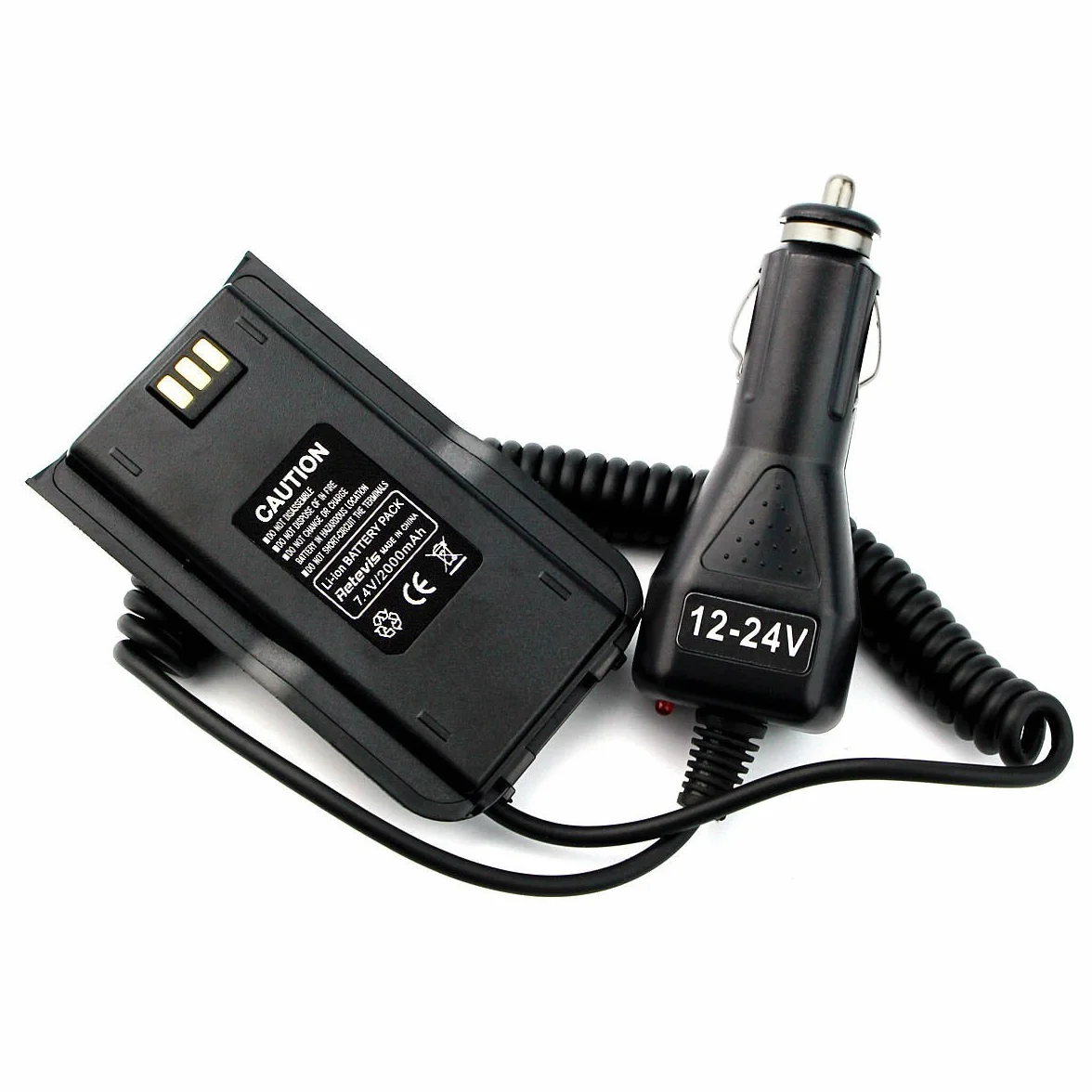 Retevis Battery Eliminator 2000mAh Ładowarka Samochodowa 12-24V Kompatybilna z Radiotelefonem RT3 RT3S TYT MD-380 MD-390 DP-29 DMR Walkie Talkie Digital (1Szt.)