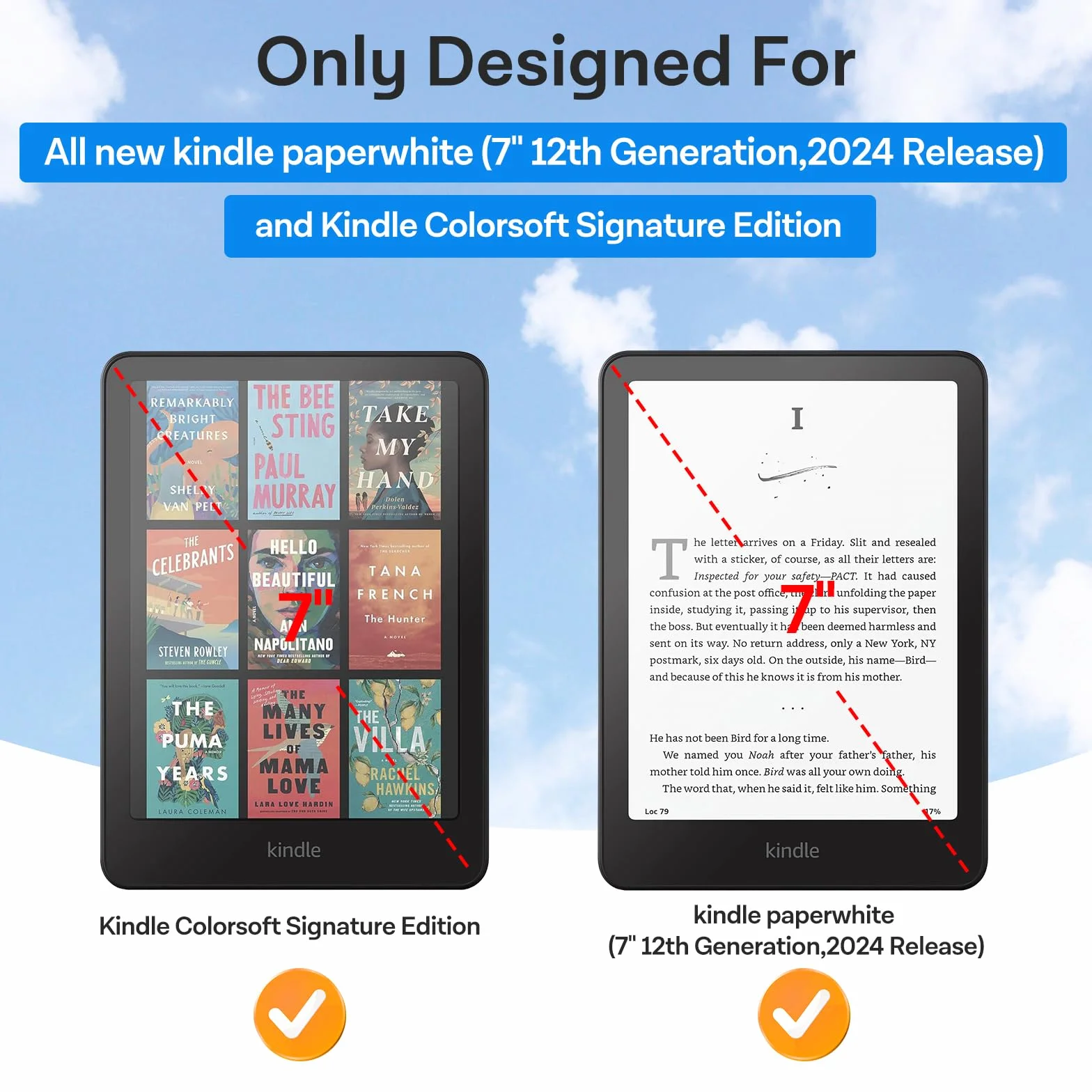 CoBak matowa folia ochronna do Kindle Paperwhite 12. generacji 2024, Colorsoft Signature Edition, Boox Go 7, Kobo Aura 2