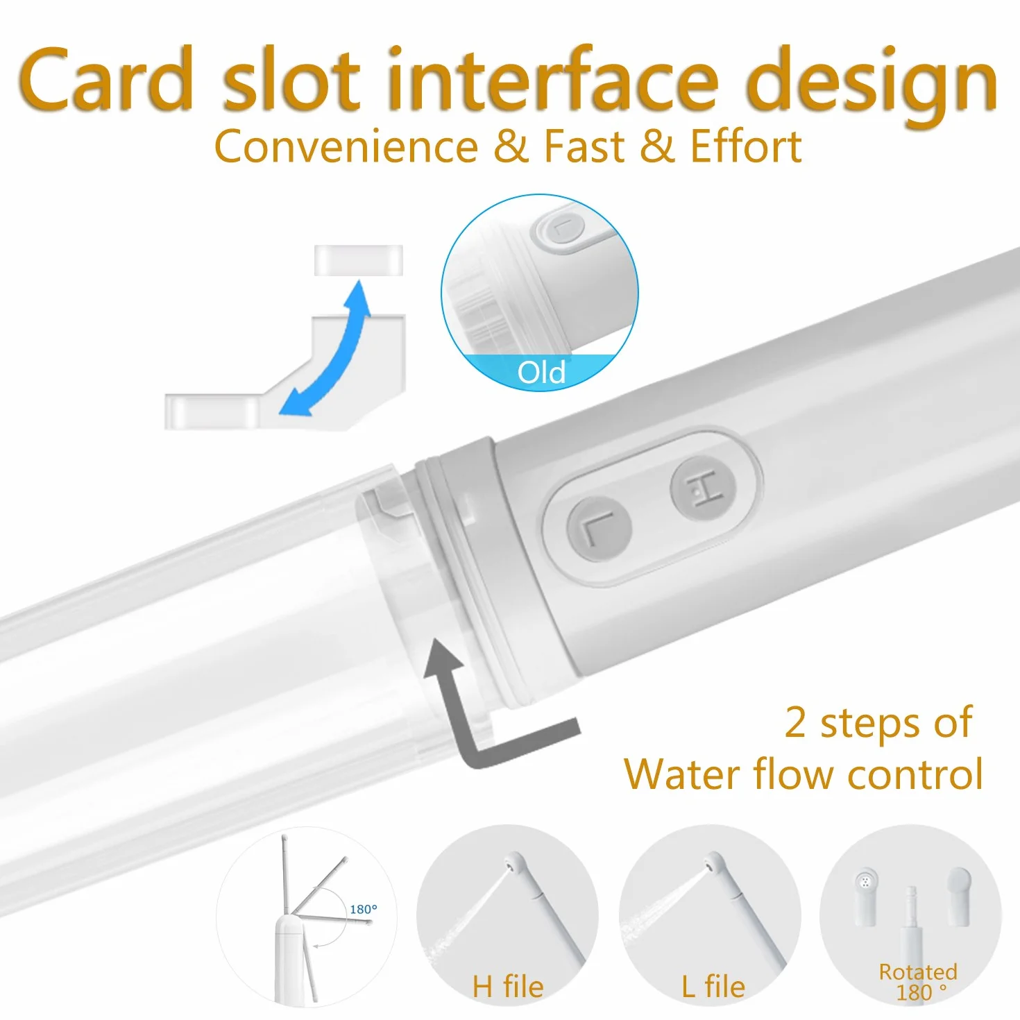 [2. generacji] Przenośny bidet podróżny firmy GUSTYLE, wodoodporny elektryczny spryskiwacz bidetu IPX6 z automatyczną folią dekompresyjną i dyszą, regulacja 180 stopni (140 ml)