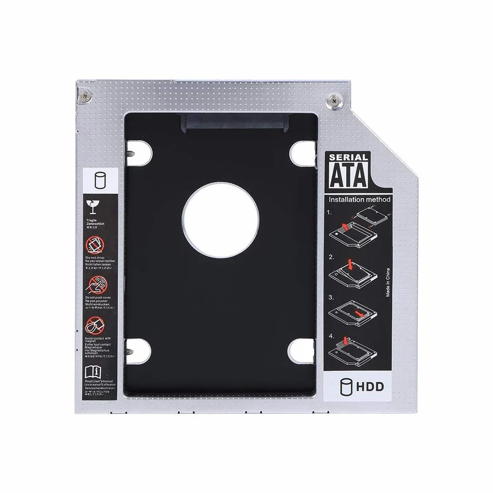 Cuifati 9,5 mm SATA SSD HDD dysk twardy taca uniwersalna adapter Bay optyczny do laptopa