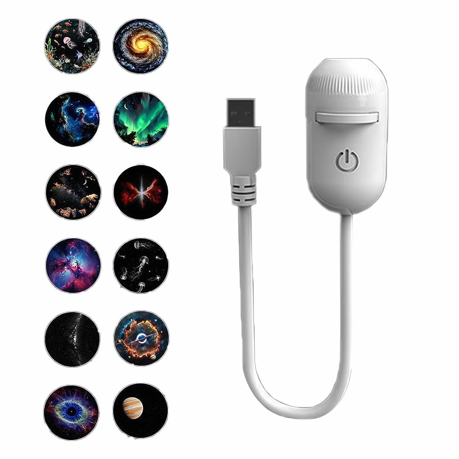 2 w 1 projektor USB Galaxy lampka nocna, sterowanie jednym dotknięciem z trybami ściemniania i regulacją prędkości, przenośny projektor gwiaździstego nieba do samochodu, sypialni, podróży i pokoju
