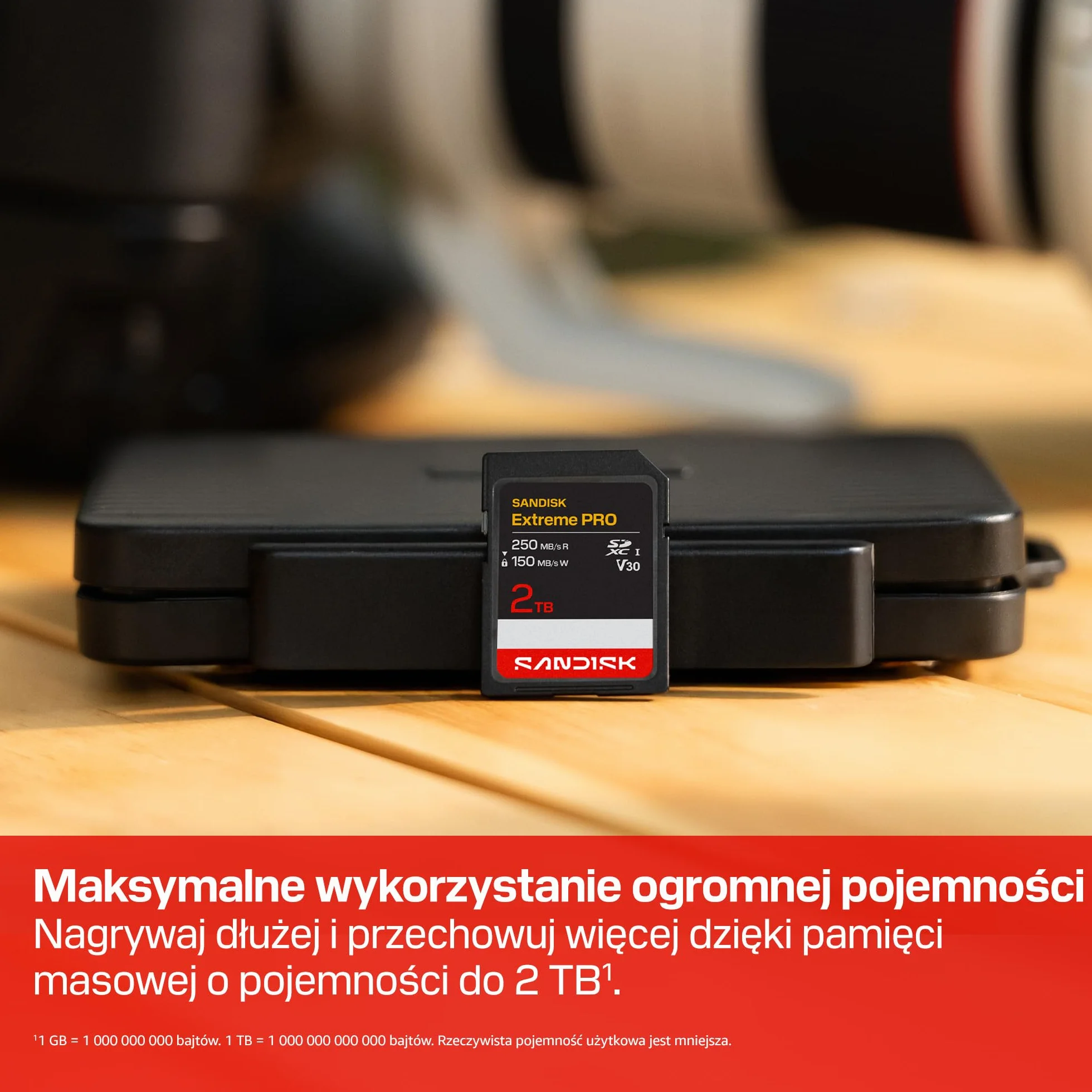 SANDISK Extreme PRO Karta SD UHS-I 256 GB U3 V30 4K UHD 250 MB/s odczyt 170 MB/s zapis