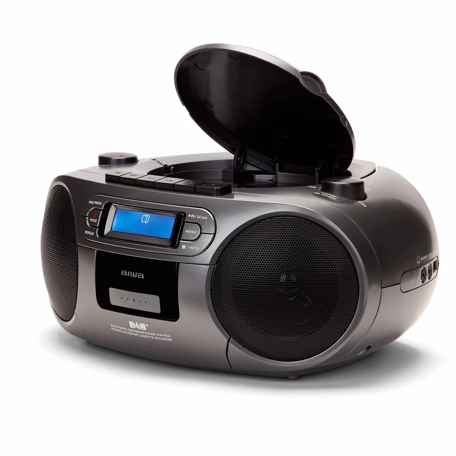 BOOMBOX RADIOODTWARZACZ DAB+, CD/MP3, USB, BT, AUX IN - AIWA BBTC-660DAB/MG