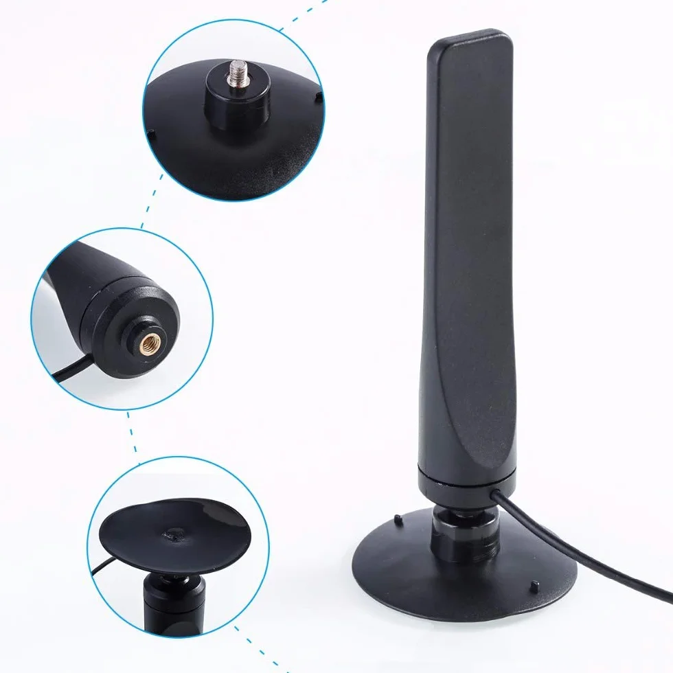 DollaTek Wewnątrz/zewnętrzna antena telewizyjna HD, wysoki zysk, wzmocniona, cyfrowa, łatwa w instalacji, odpowiednia do telewizora DVB-T2 Home/Car TV, zasięg 50 mil